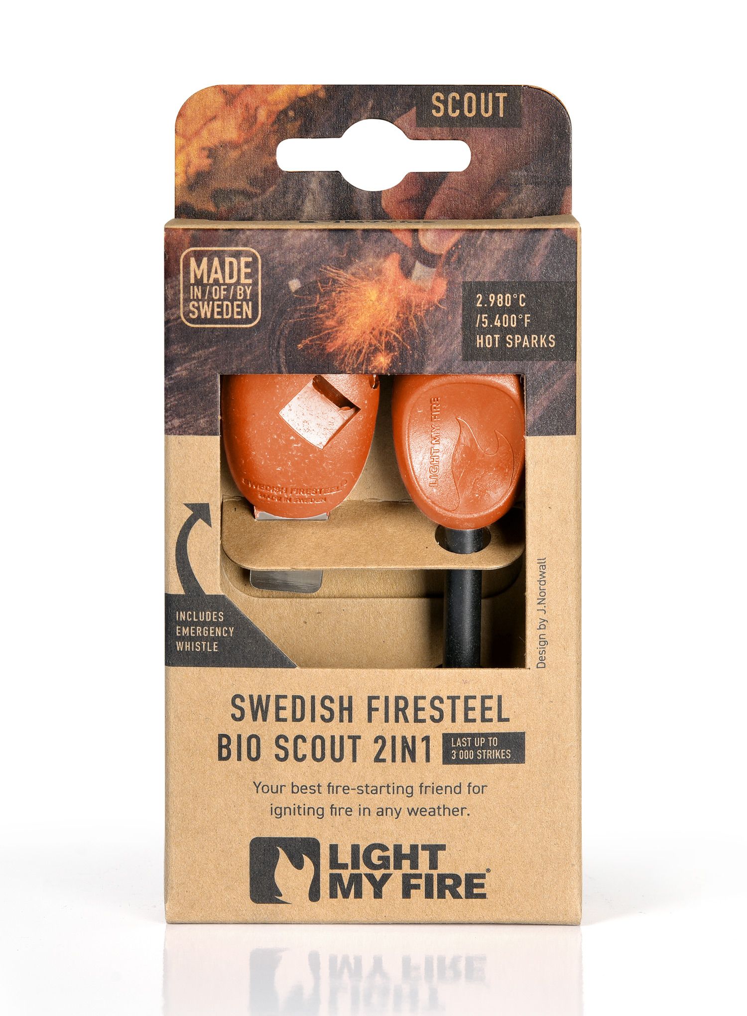 Skiltuvas Light My Fire Firesteel Bio Scout - rusty orange