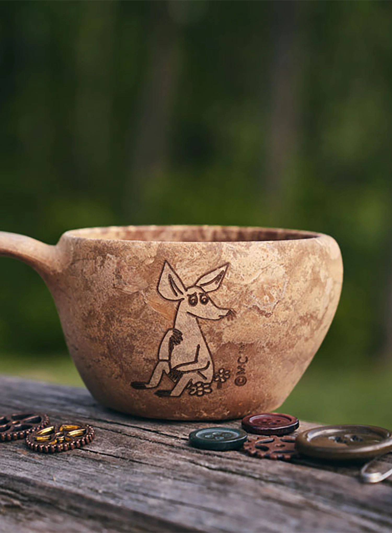Turistinis puodelis Kupilka 12 Moomin Sniff (0,12 l) - brown