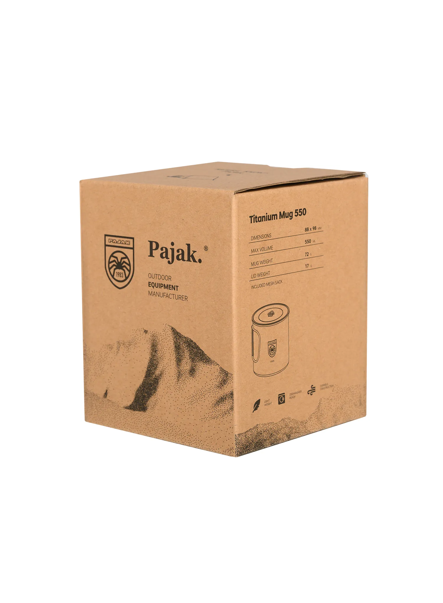 Turistinis puodelis Pajak Titanium Mug 550 ml