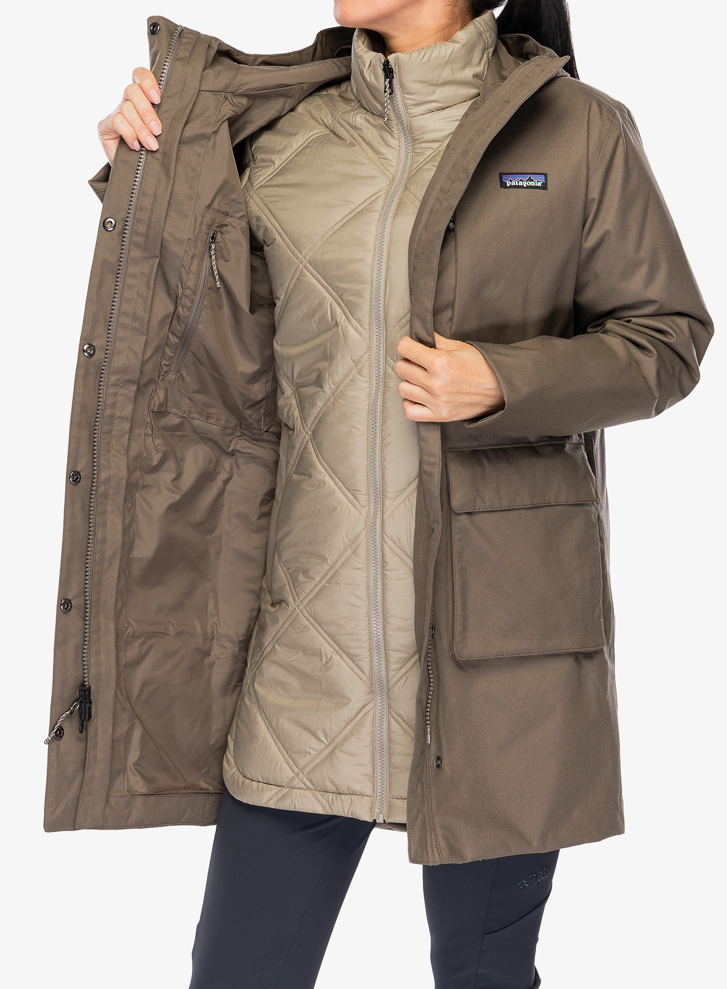 Moteriška 3in1 striukė Patagonia Pine Bank 3-in-1 Parka - marlow brown