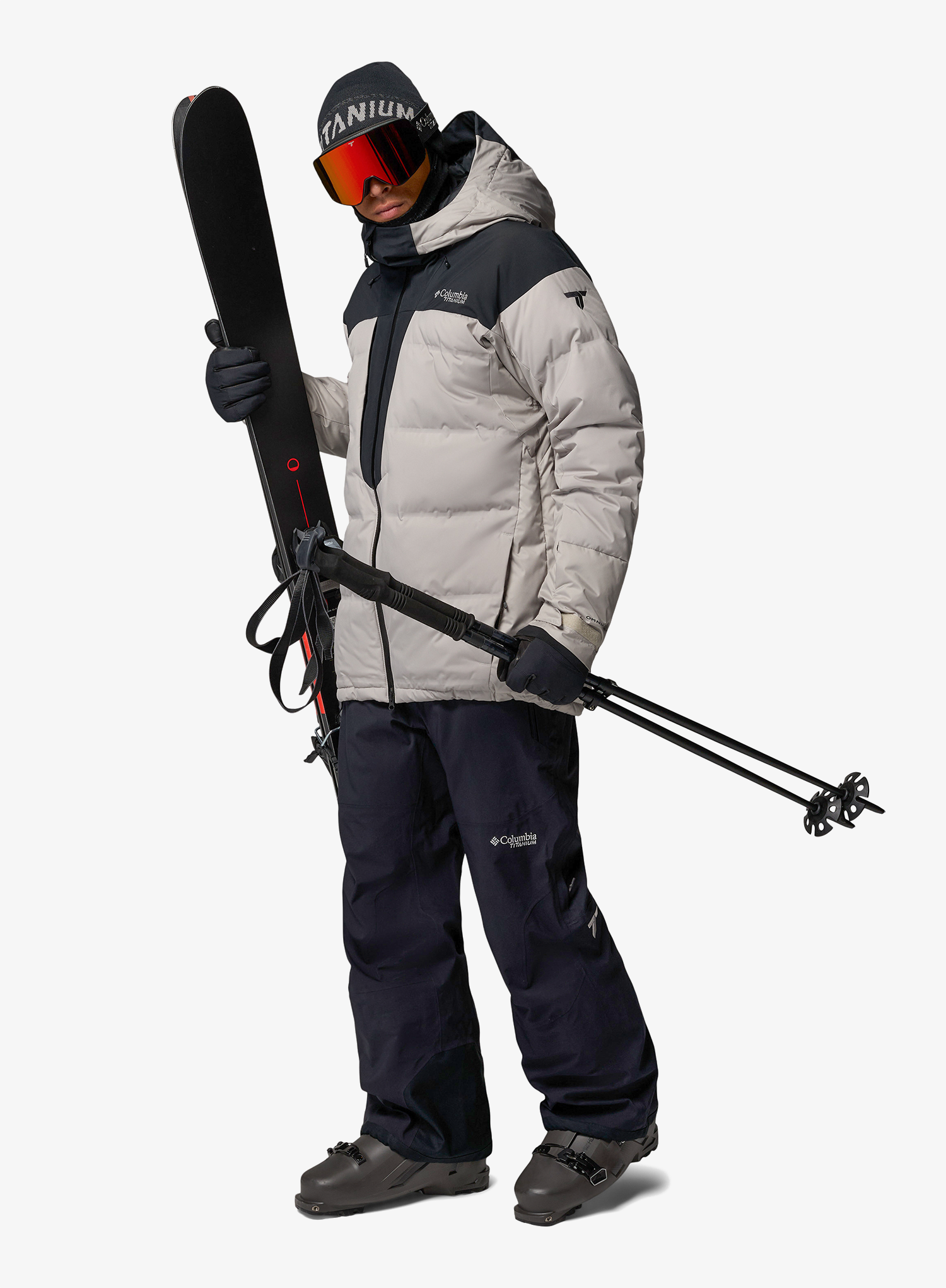 Striukė Columbia Glacier Ridge Down Jacket - flint grey/black