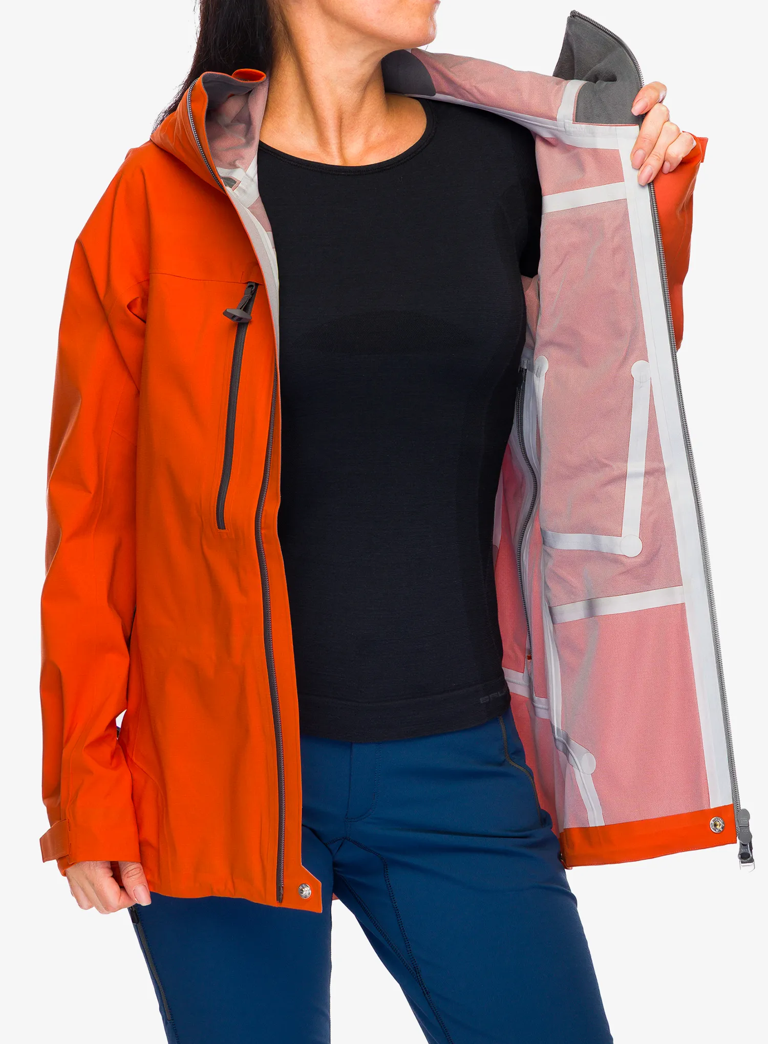 Moteriška striukė Fjallraven Bergtagen Eco-Shell Jacket - hokkaido orange