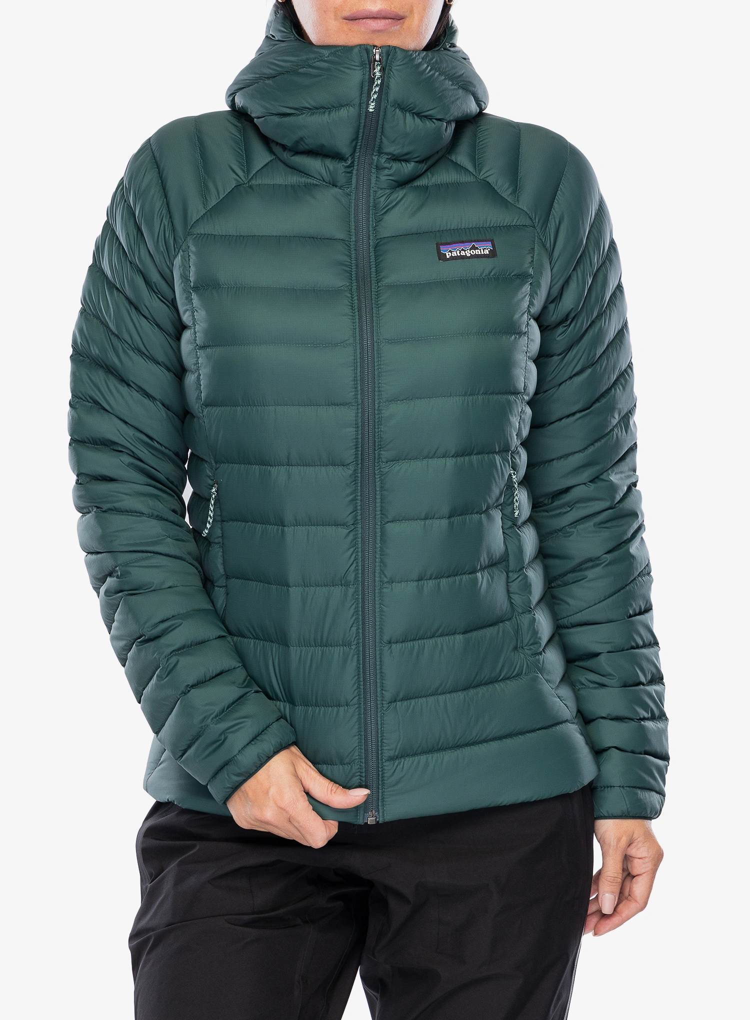 Moteriška striukė Patagonia Down Sweater Hoody - cascade green