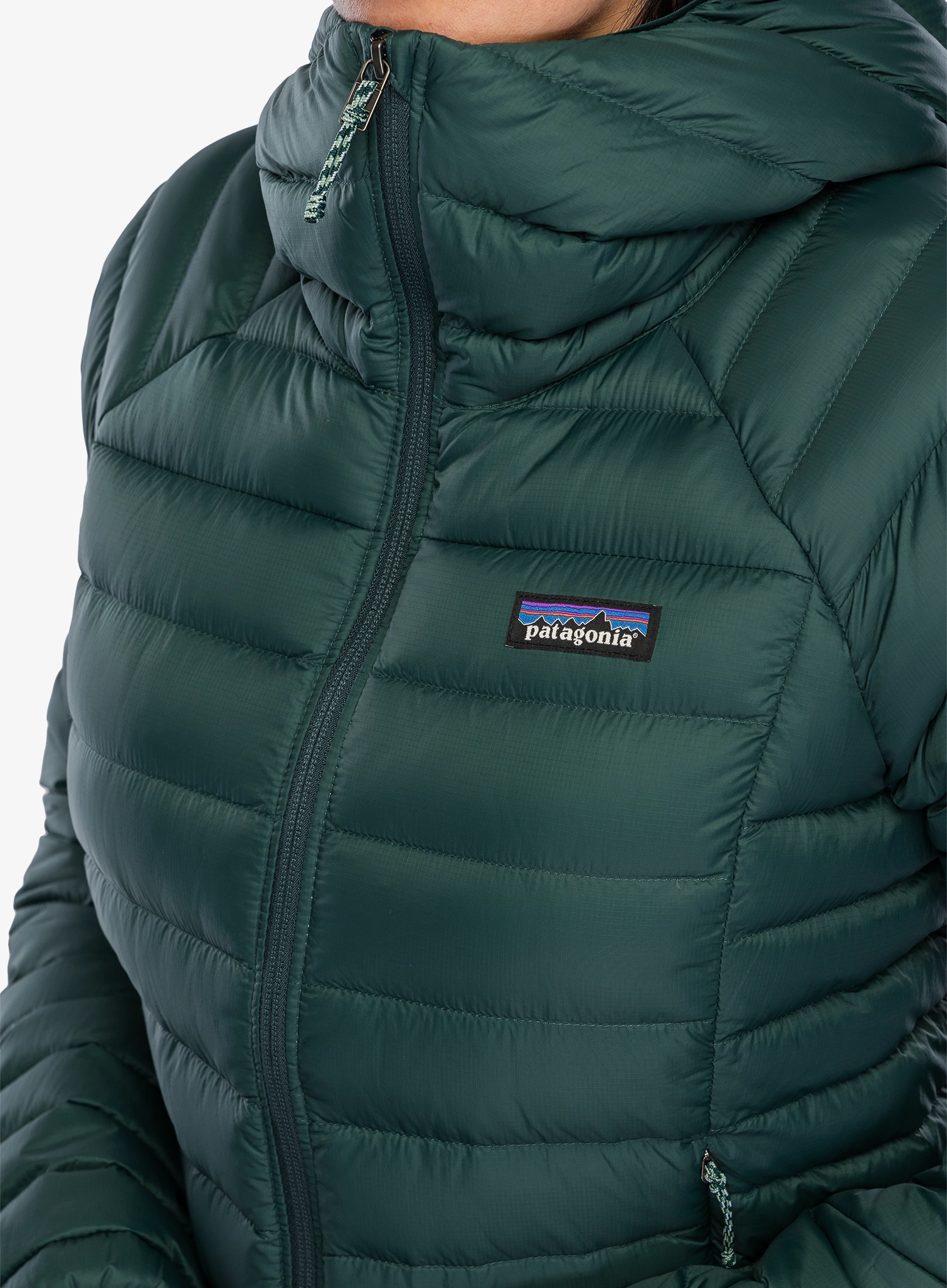 Moteriška striukė Patagonia Down Sweater Hoody - cascade green