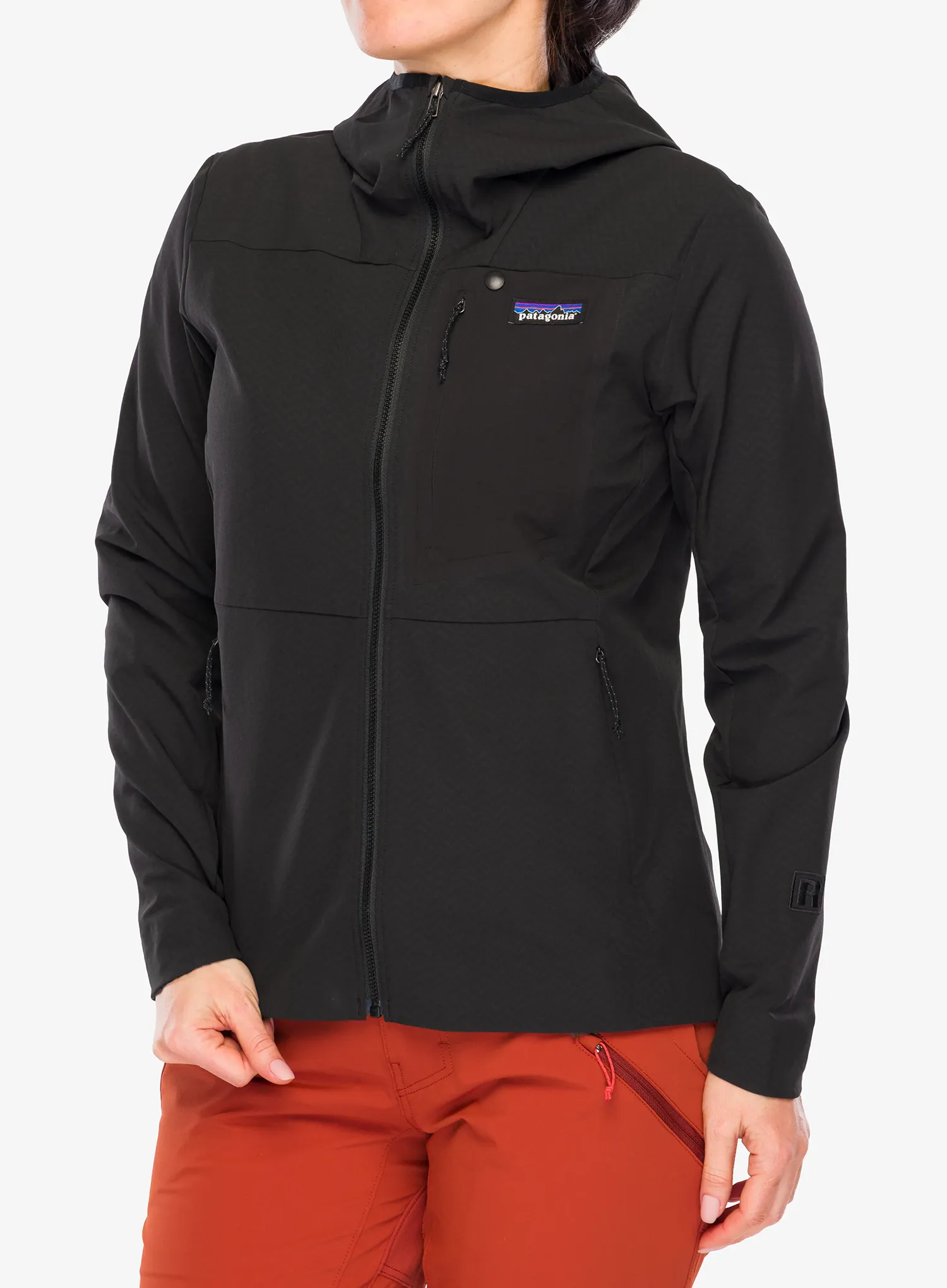 Moteriška striukė Patagonia R1 CrossStrata Hoody - black