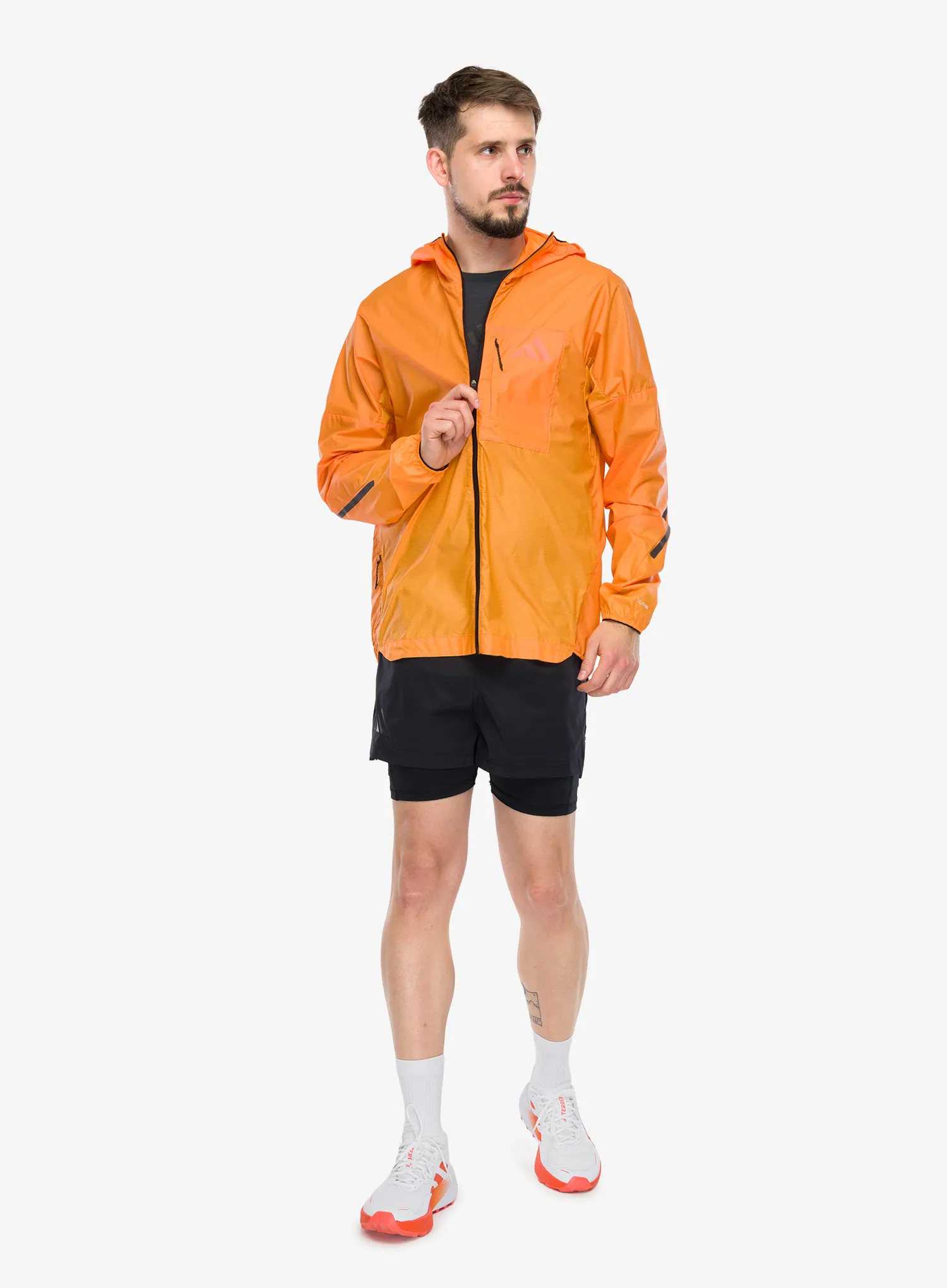 Bėgiojimo striukė adidas TERREX Xperior CLIMA365 Light Windweave Jacket - impact orange/pure tangerine