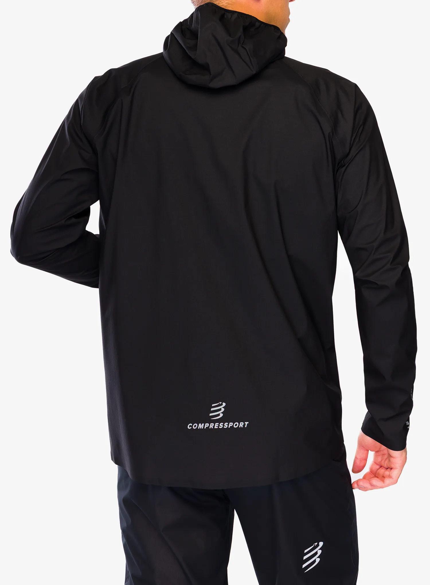 Bėgiojimo striukė Compressport Thunderstorm Waterproof Jacket - black