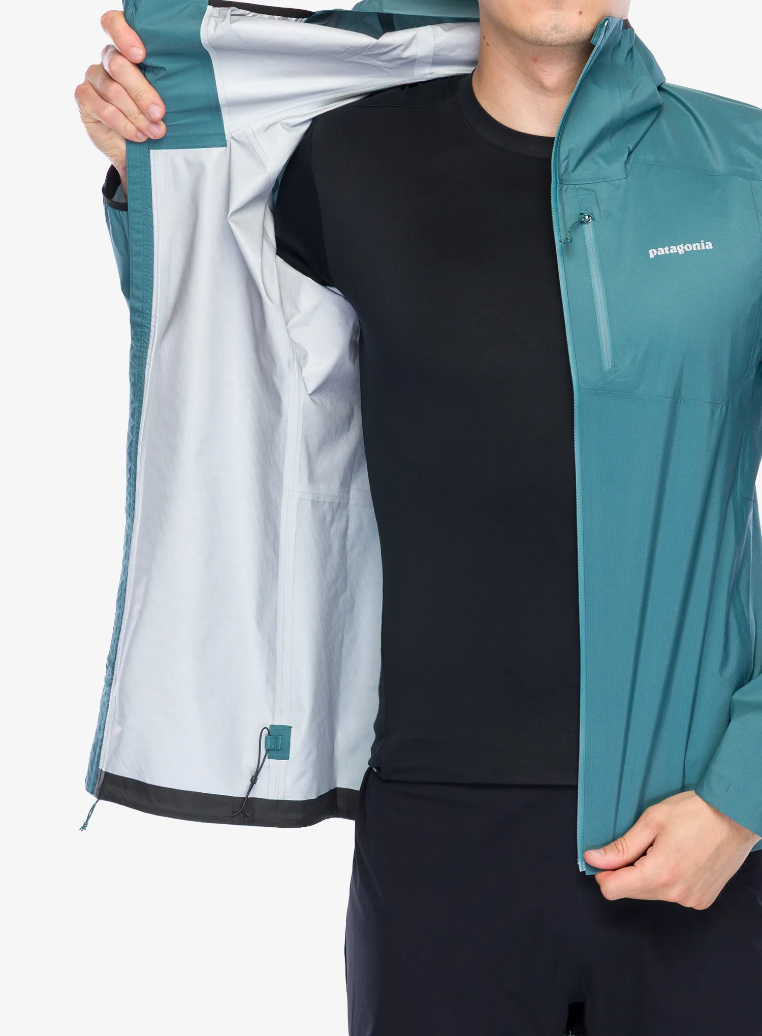 Bėgiojimo striukė Patagonia Storm Racer Jacket - wetland blue