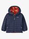 Vaikiška striukė Patagonia Baby Reversible Down Sweater Hoody - fox chase/madder red