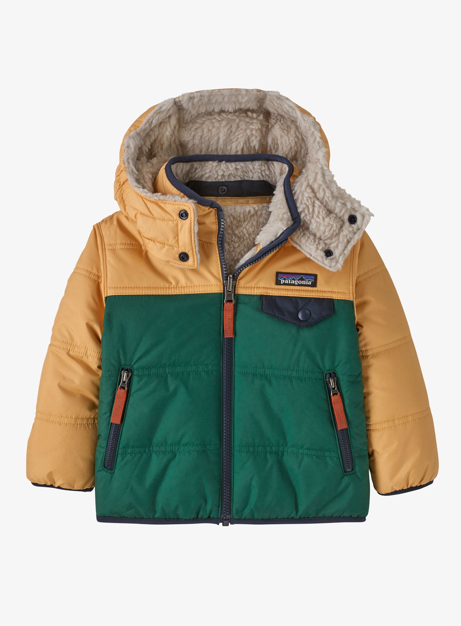 Vaikiška striukė Patagonia Reversible Tribbles Hoody - conifer green