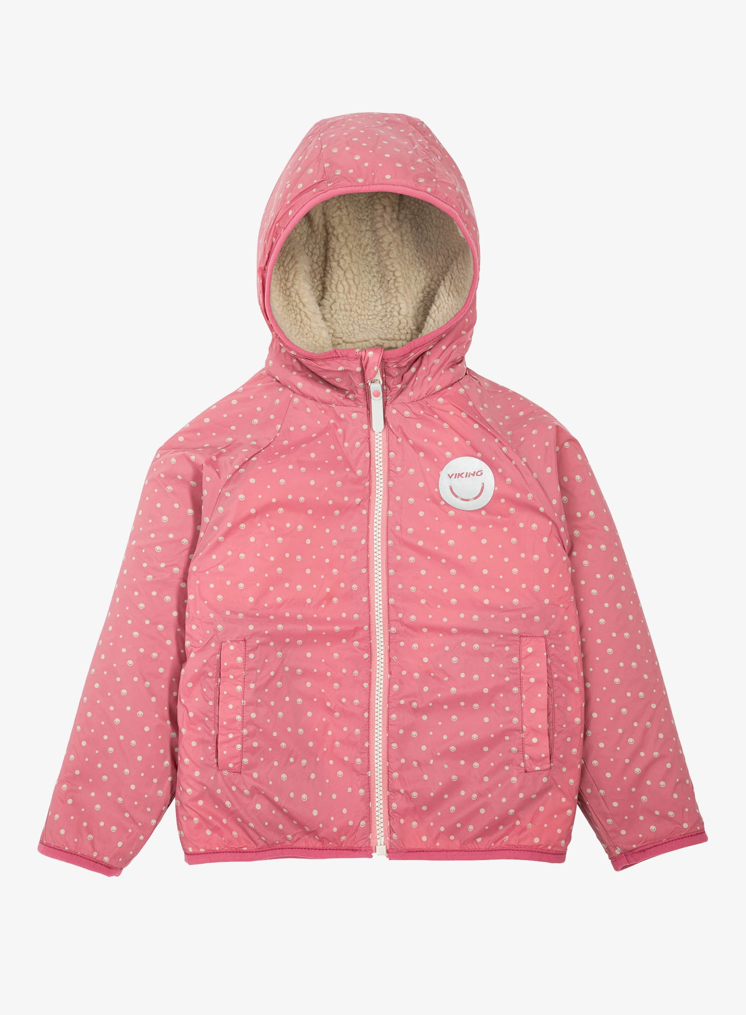 Vaikiška striukė Viking Play Reversible Pile Jacket - pink/cement