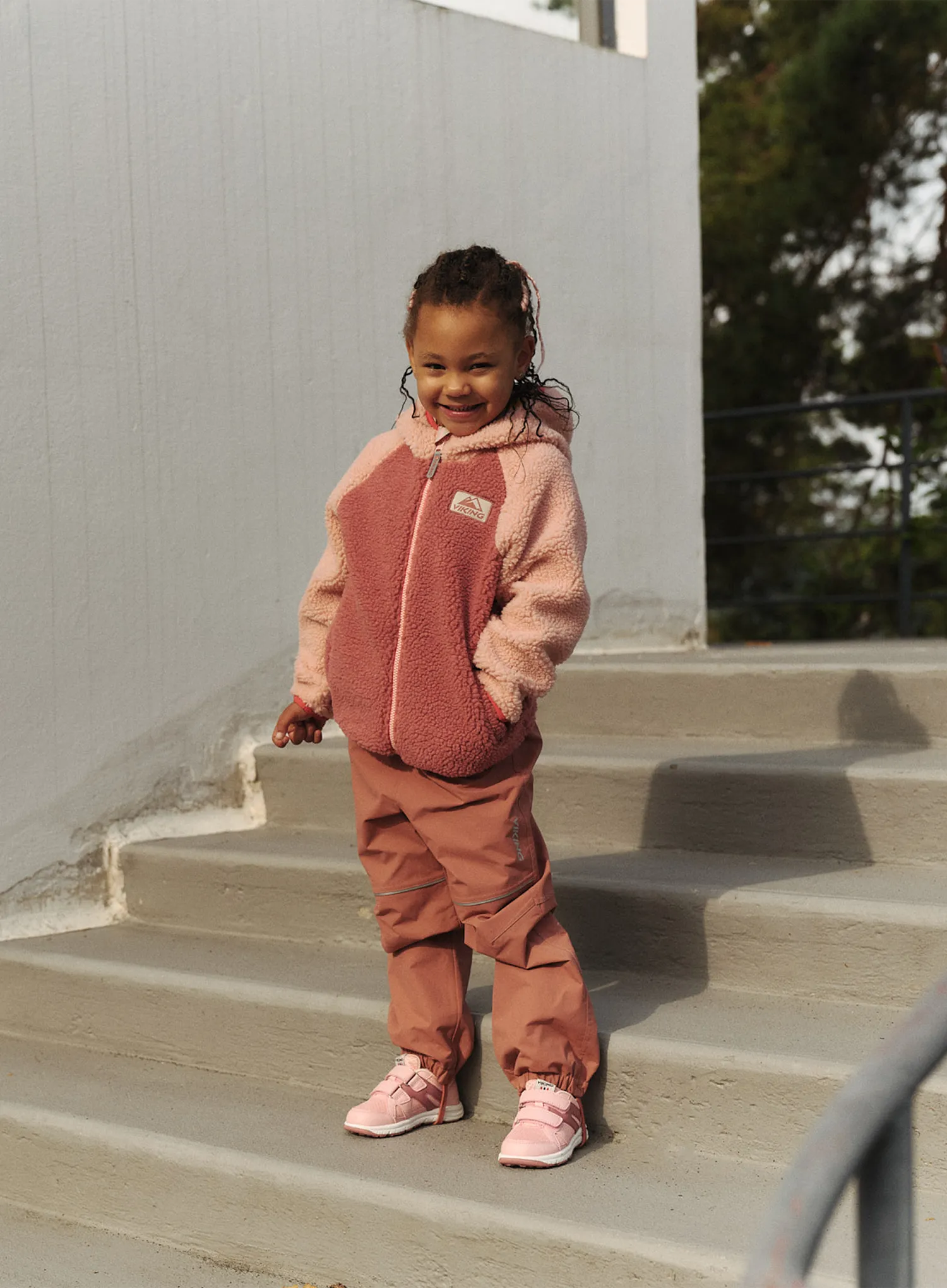Striukė mergaitėms Viking Play Reversible Pile Jacket - light pink