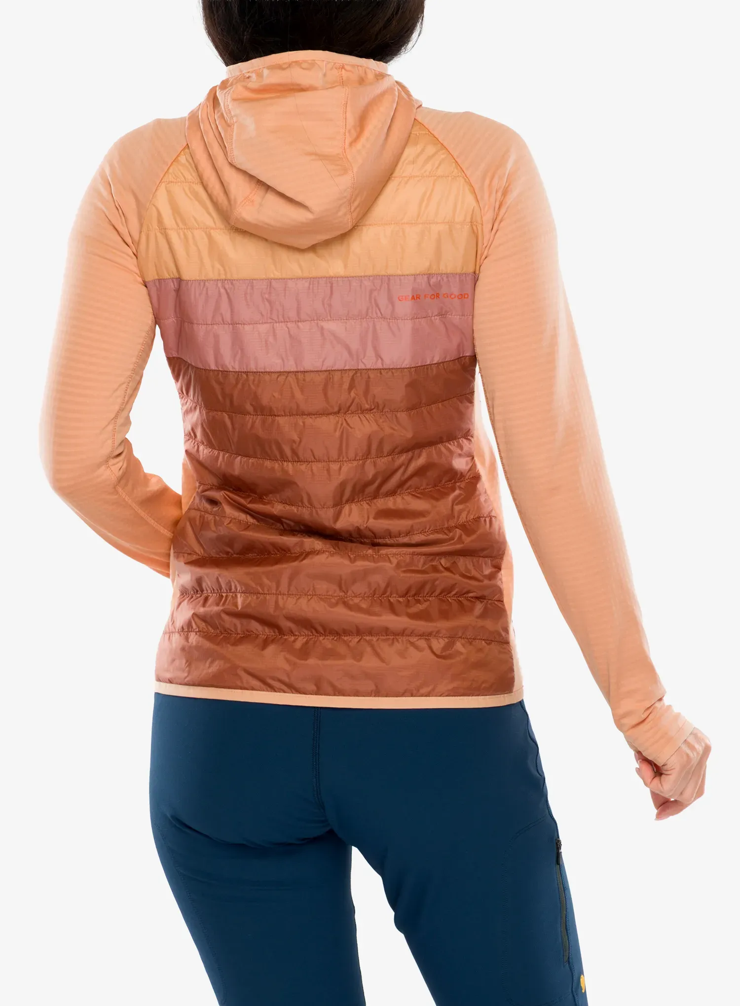 Moteriška striukė Cotopaxi Capa Hybrid Insulated Hooded Jacket - apricot/faded brick