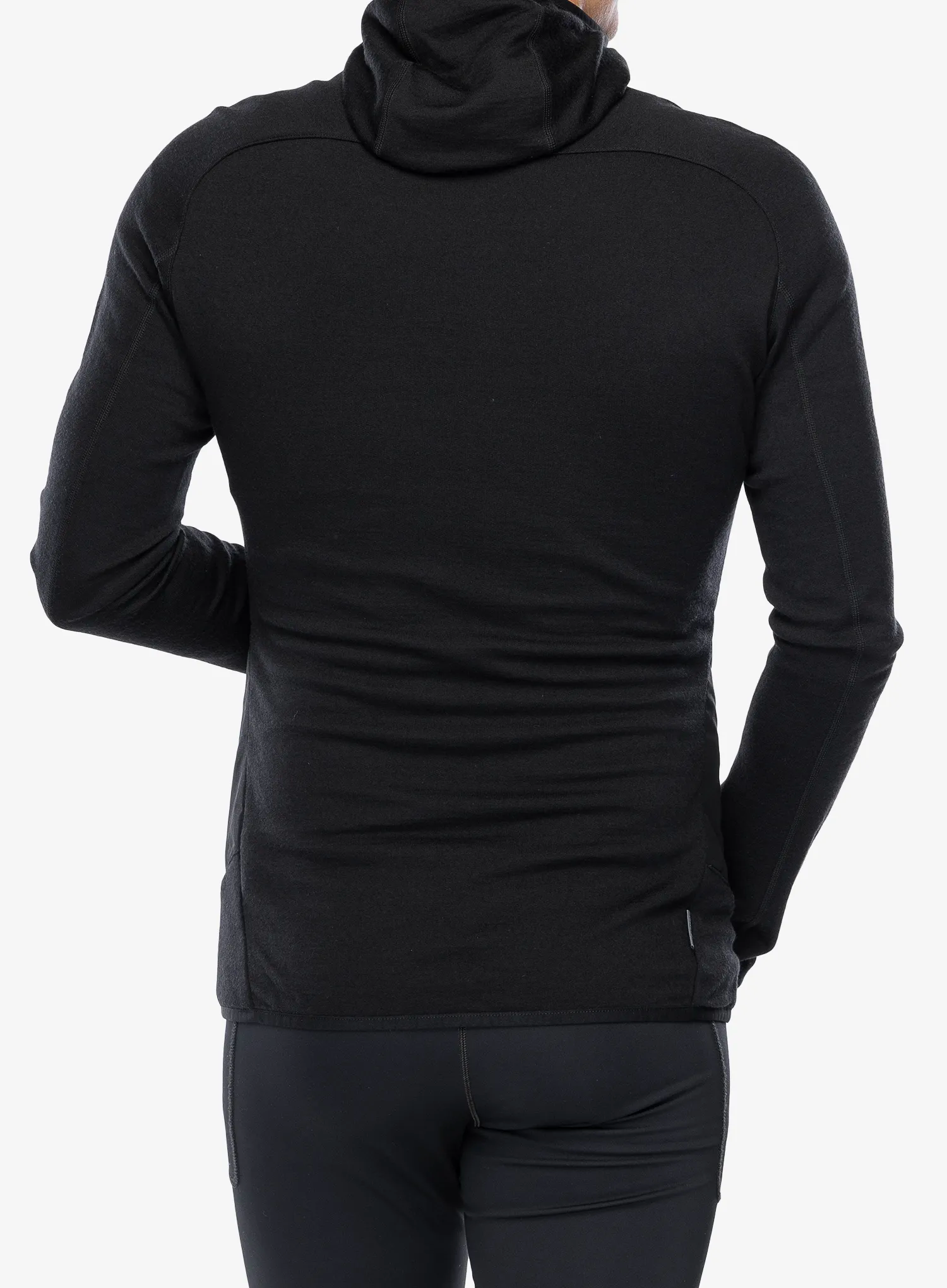 Vyriška striukė Icebreaker Merino Quantum Hybrid LS Zip Hoodie - black