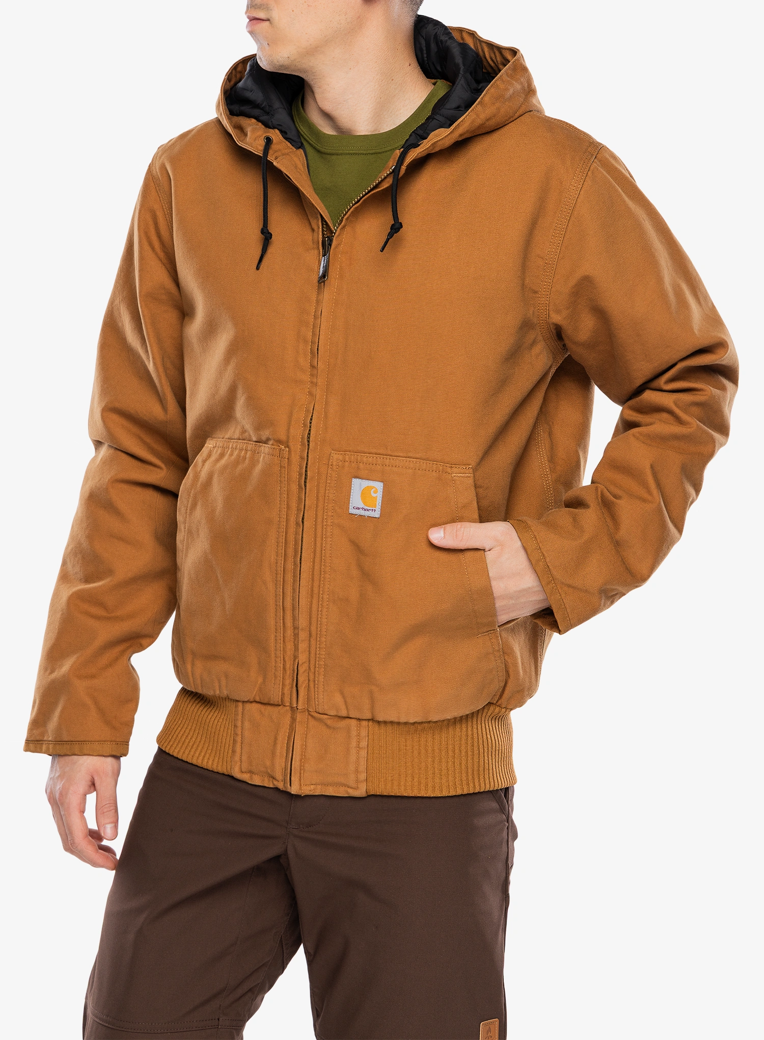 Šilta striukė Carhartt Duck Insulated Active Jacket - carhartt brown
