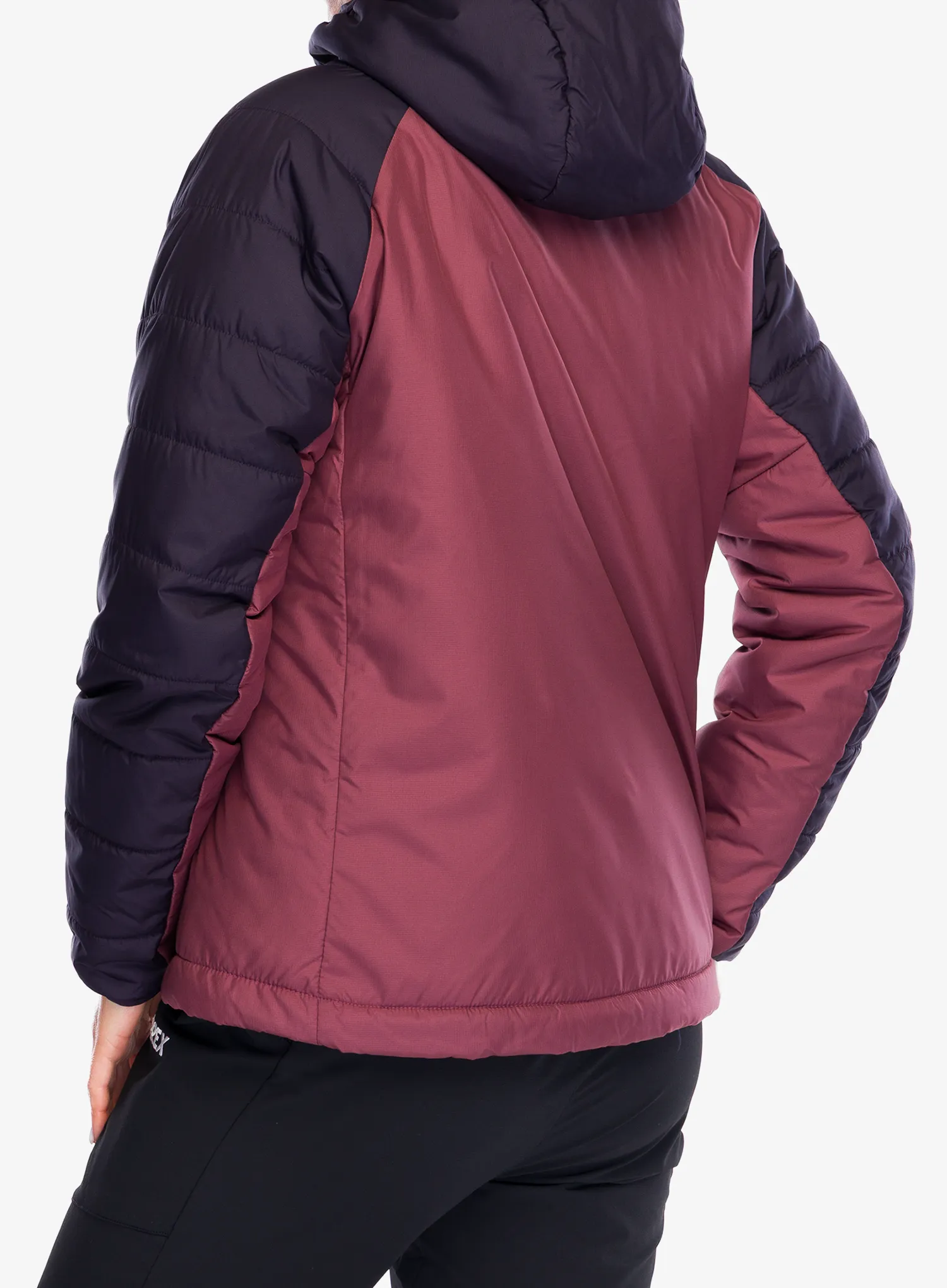 Šilta moteriška striukė adidas TERREX Multi Synthetic Insulated Hooded Jacket - aurora black/quiet crimson