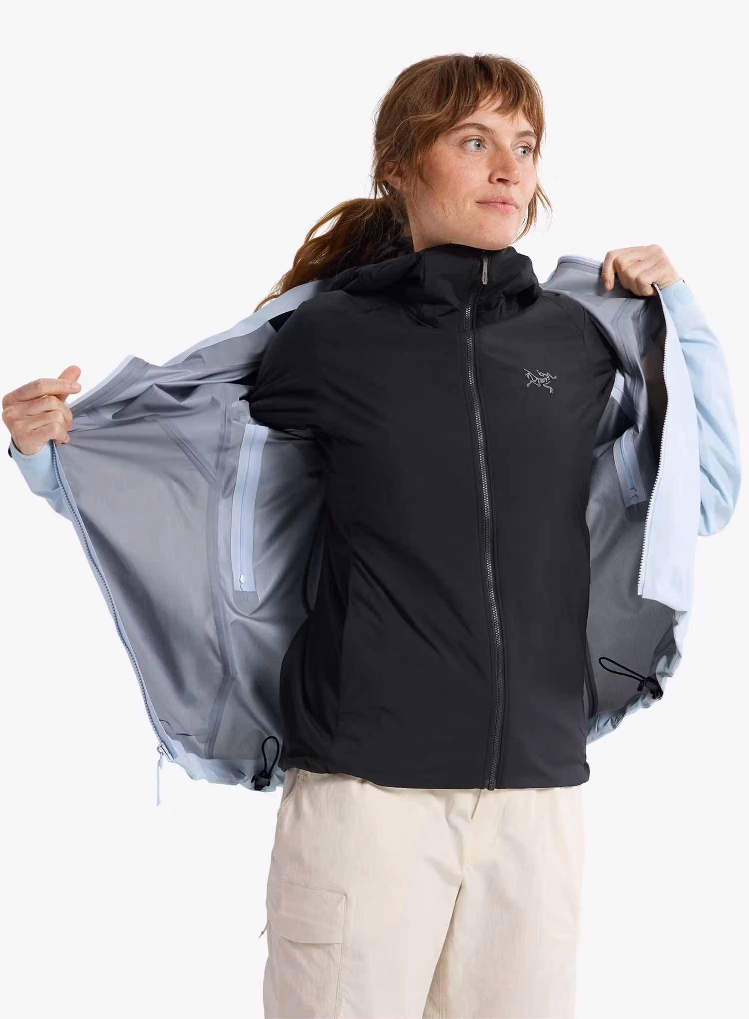 Šilta moteriška striukė Arcteryx Atom Hoody - black