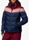 Šilta moteriška striukė Columbia Abbott Peak II Insulated Jacket - navy/rich wine/pink
