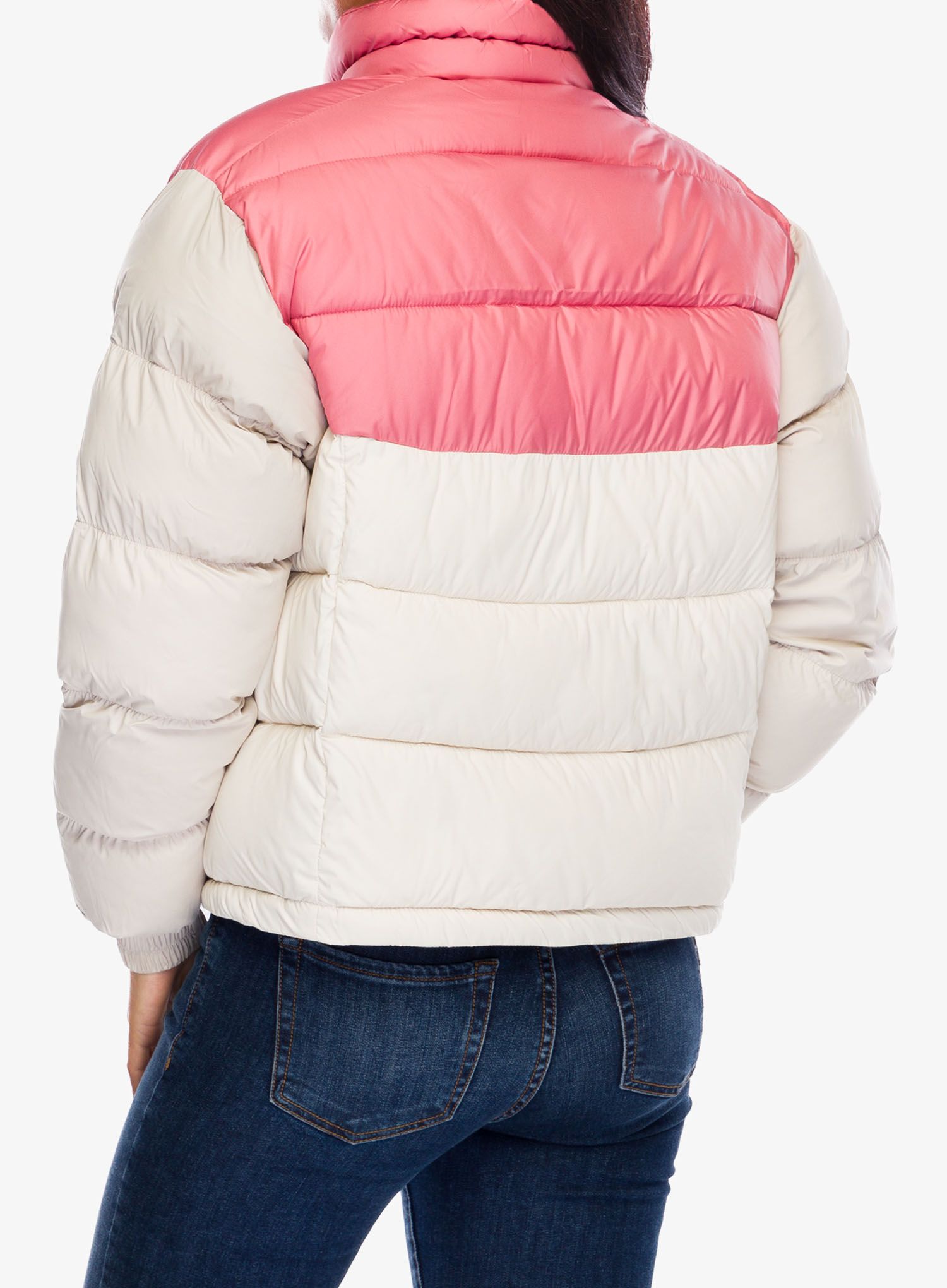 Šilta moteriška striukė Columbia Pike Lake II Cropped Jacket - chalk/pink agave/dark stone