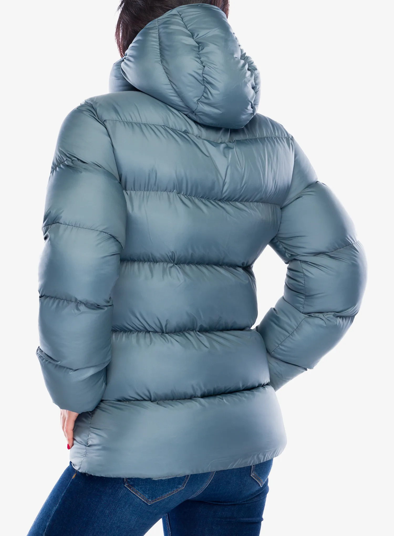 Šilta moteriška striukė Haglofs Puffy Mimic Hood - steel blue
