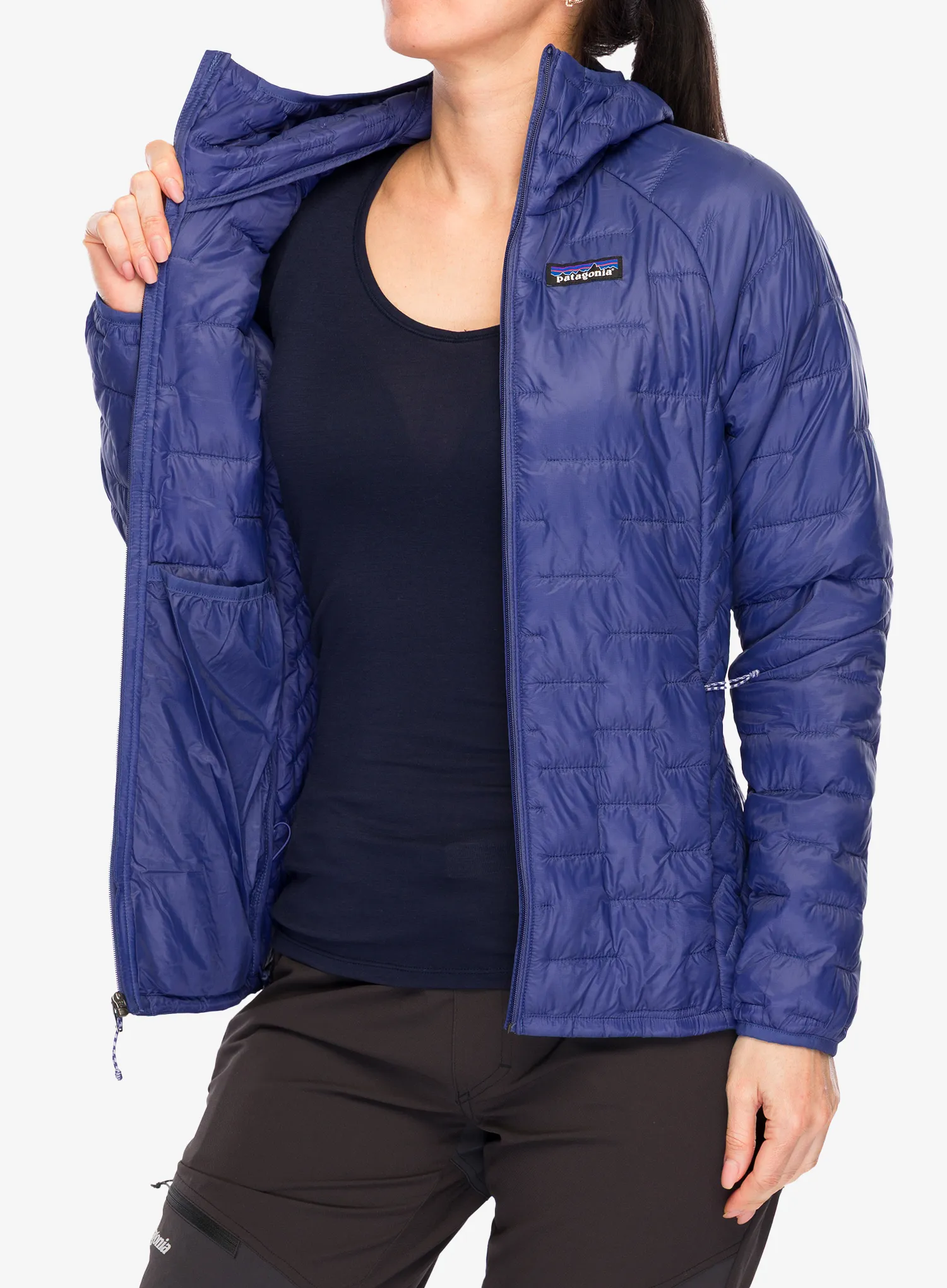 Šilta moteriška striukė Patagonia Micro Puff Hoody - solstice purple