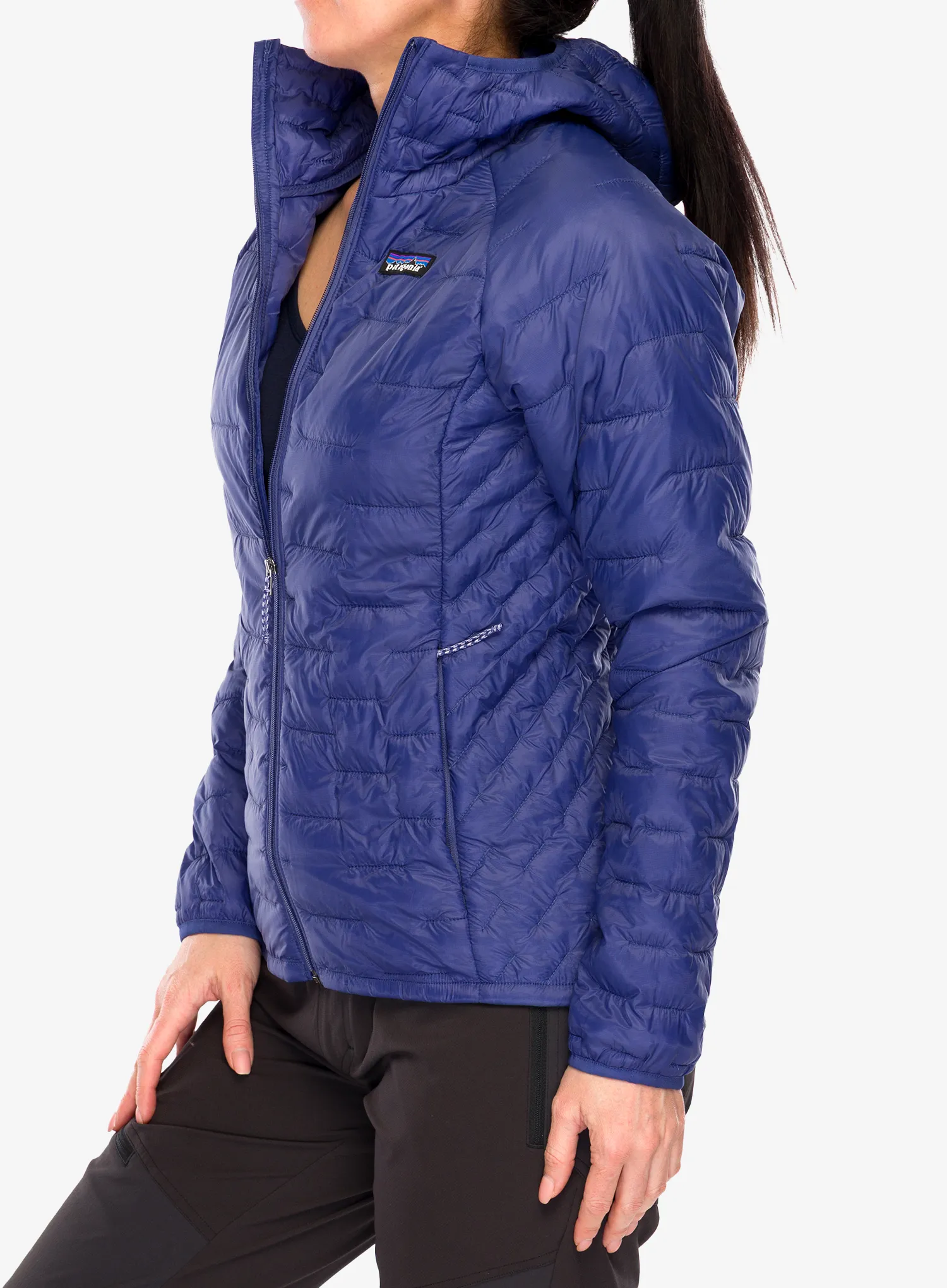 Šilta moteriška striukė Patagonia Micro Puff Hoody - solstice purple