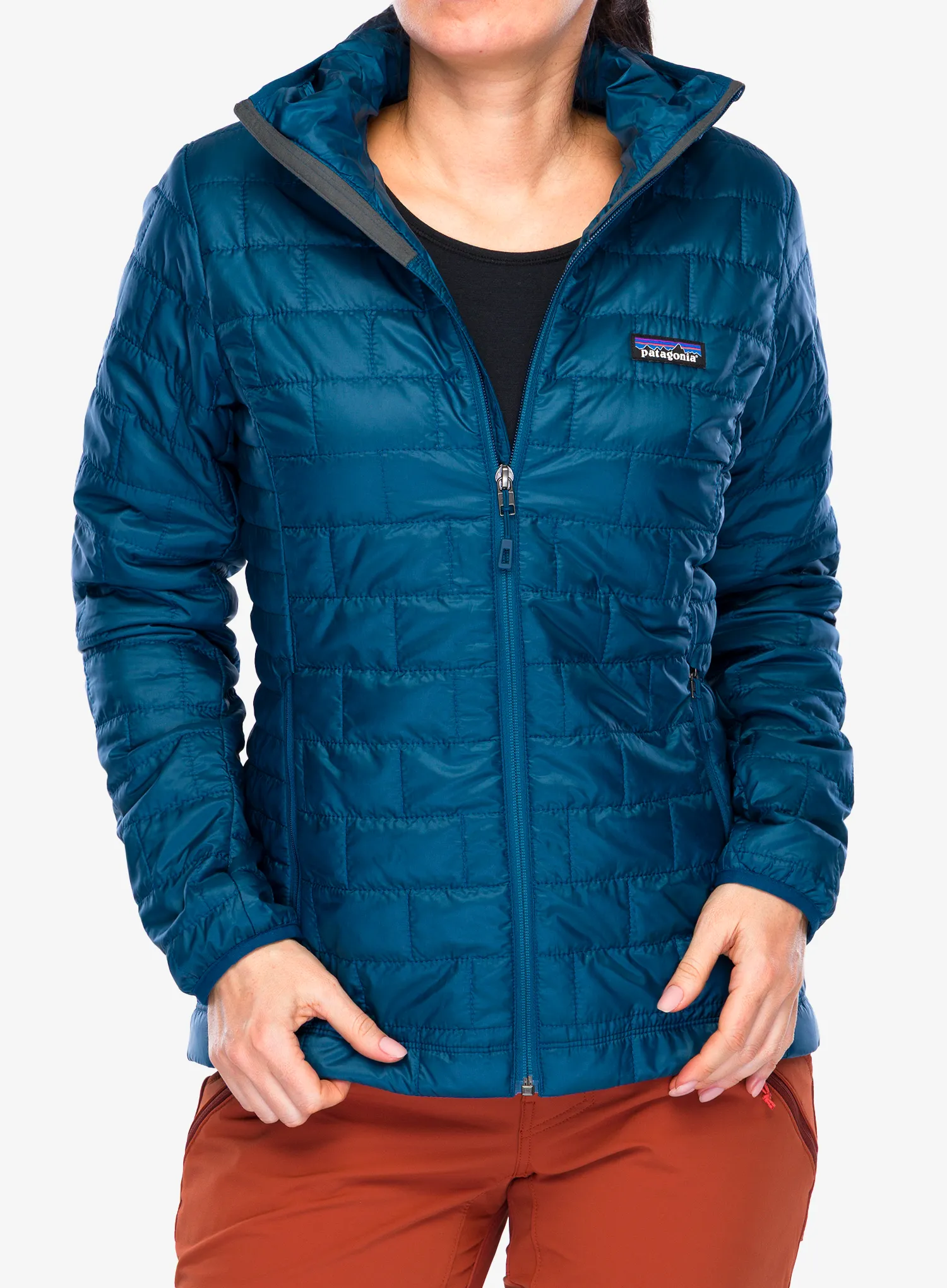 Šilta moteriška striukė Patagonia Nano Puff Hoody - lagom blue
