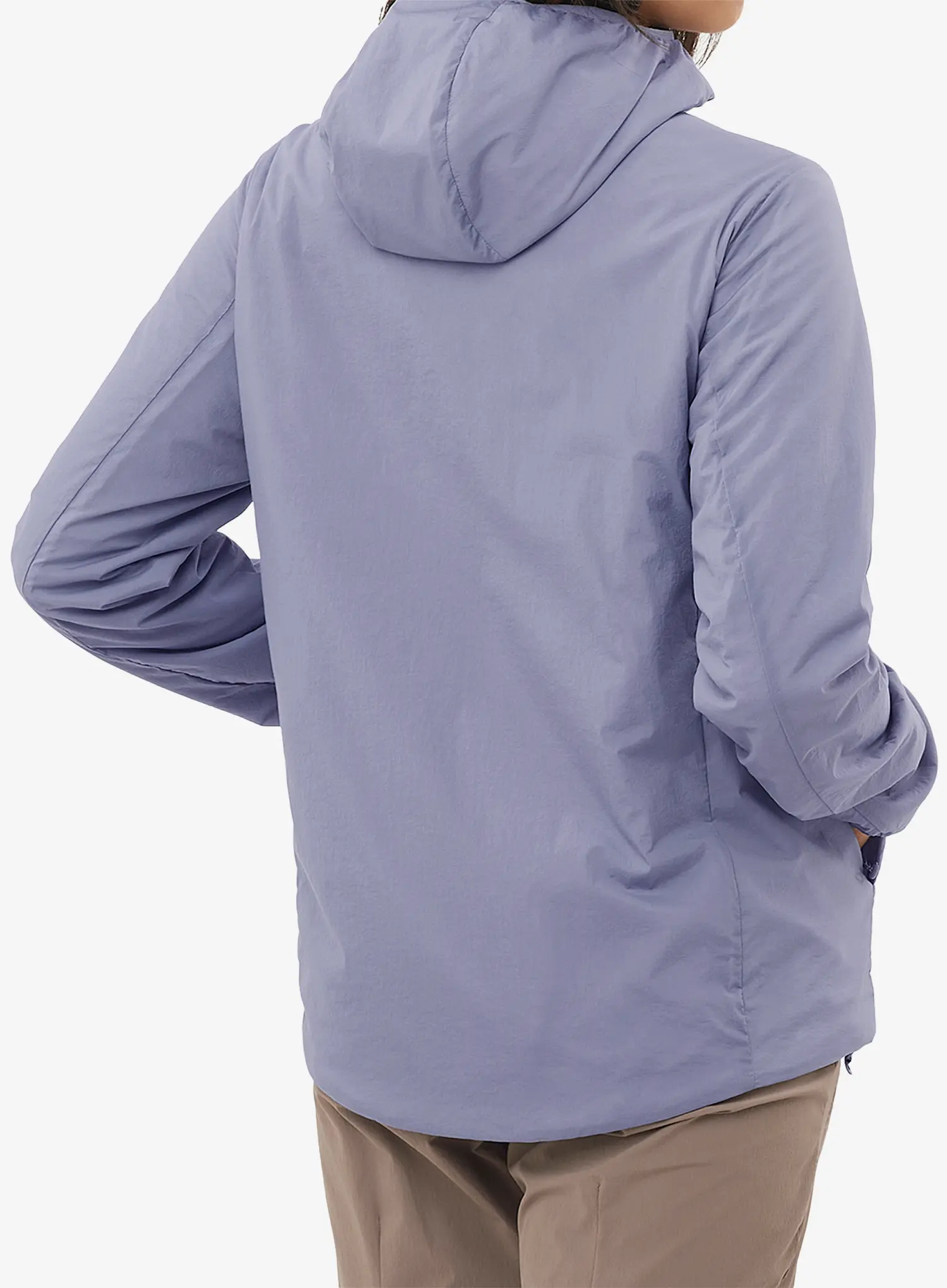Šilta moteriška striukė Salomon Mountain Flex Jacket Hood - blue granite