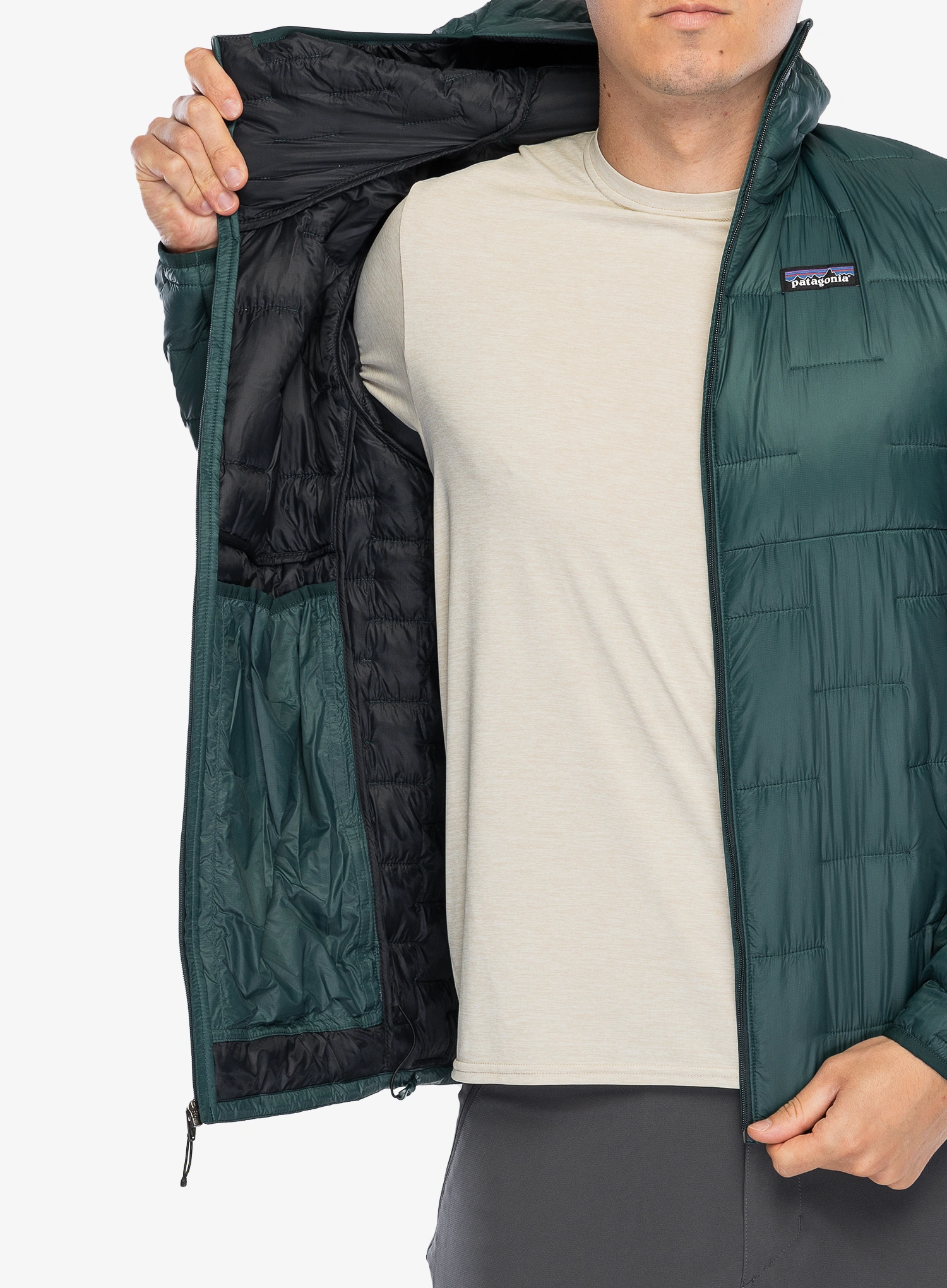 Šilta striukė Patagonia Micro Puff Hoody - cascade green