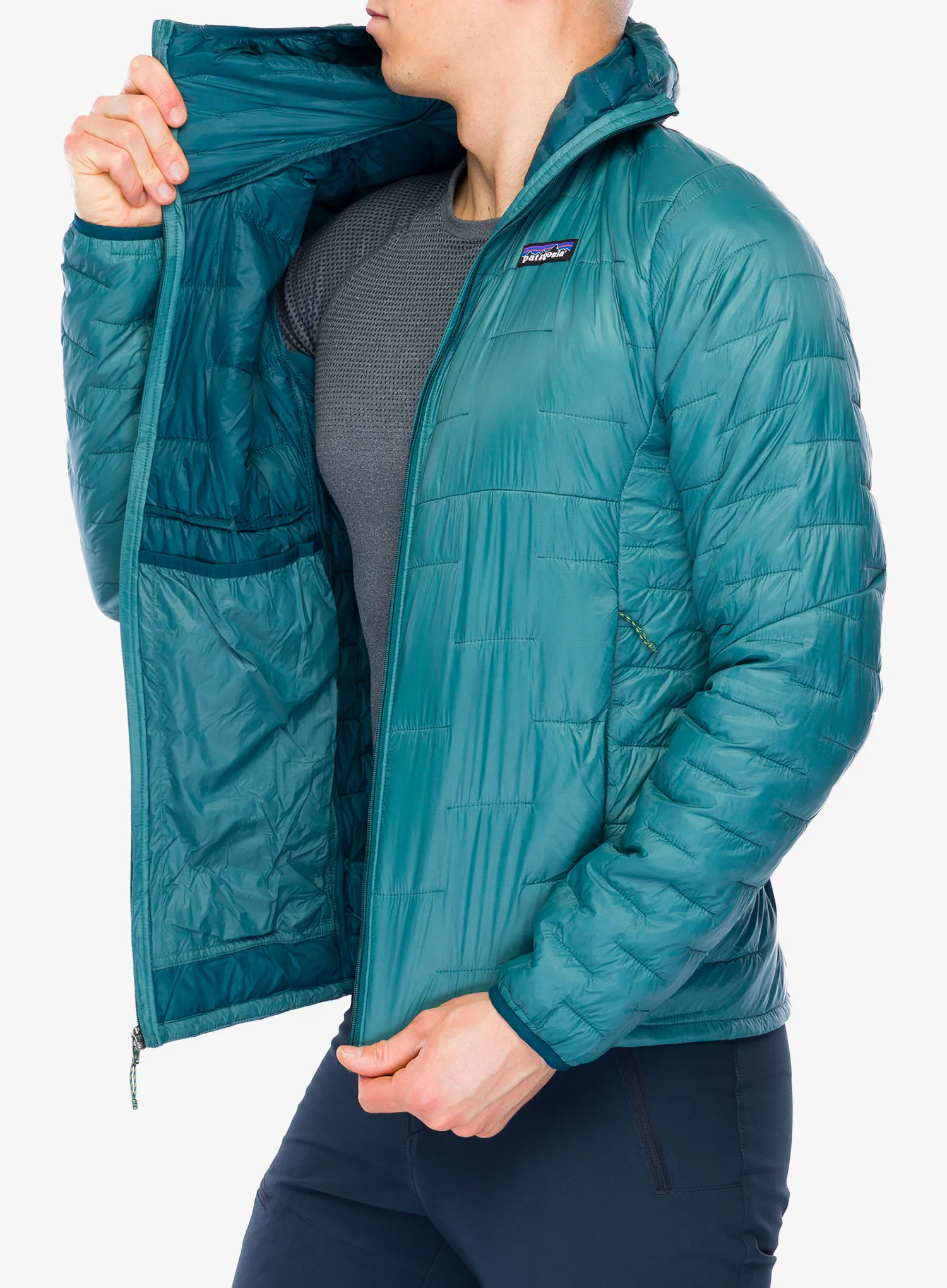 Šilta striukė Patagonia Micro Puff Hoody - wetland blue