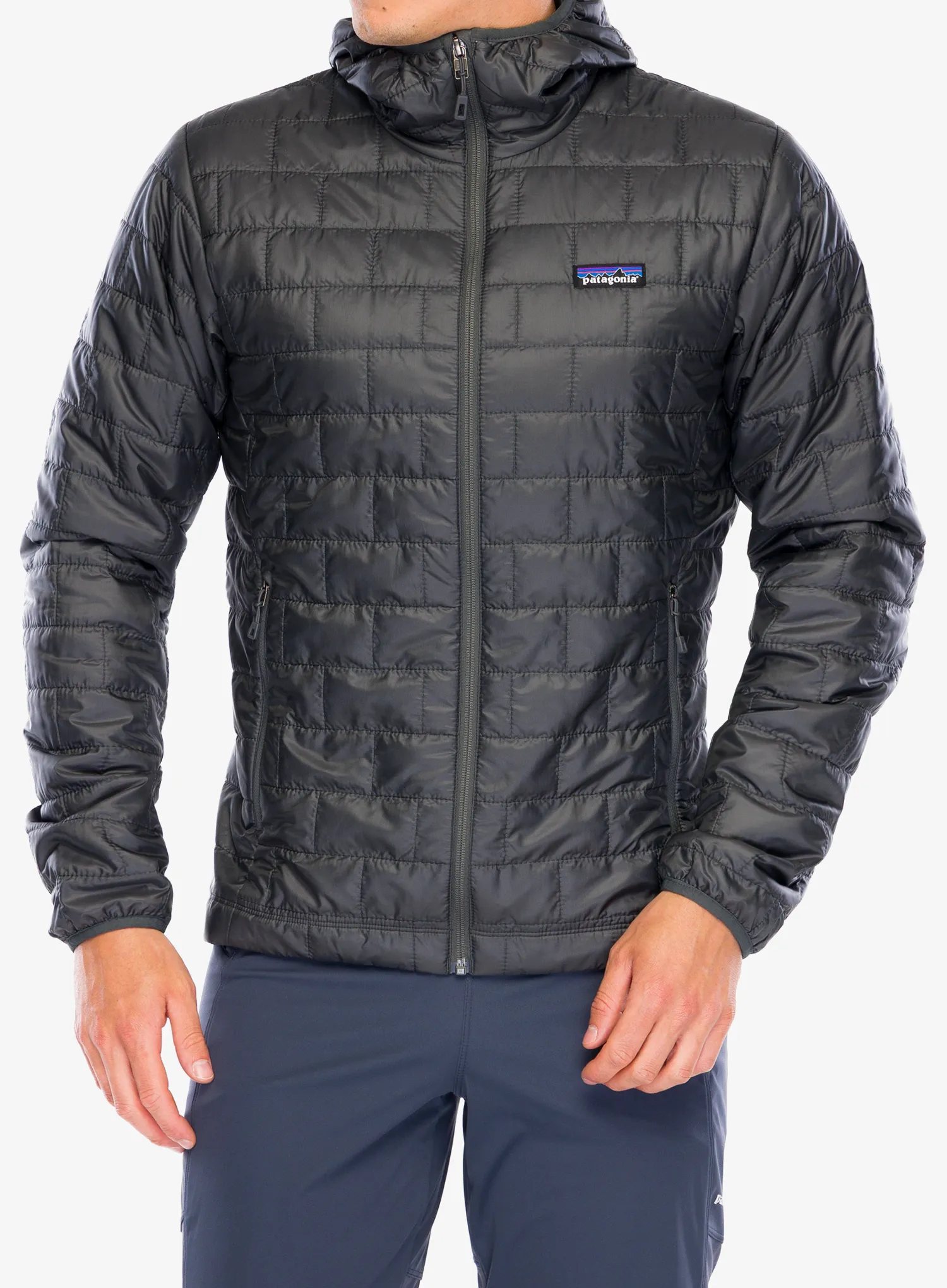 Šilta striukė Patagonia Nano Puff Hood - forge grey