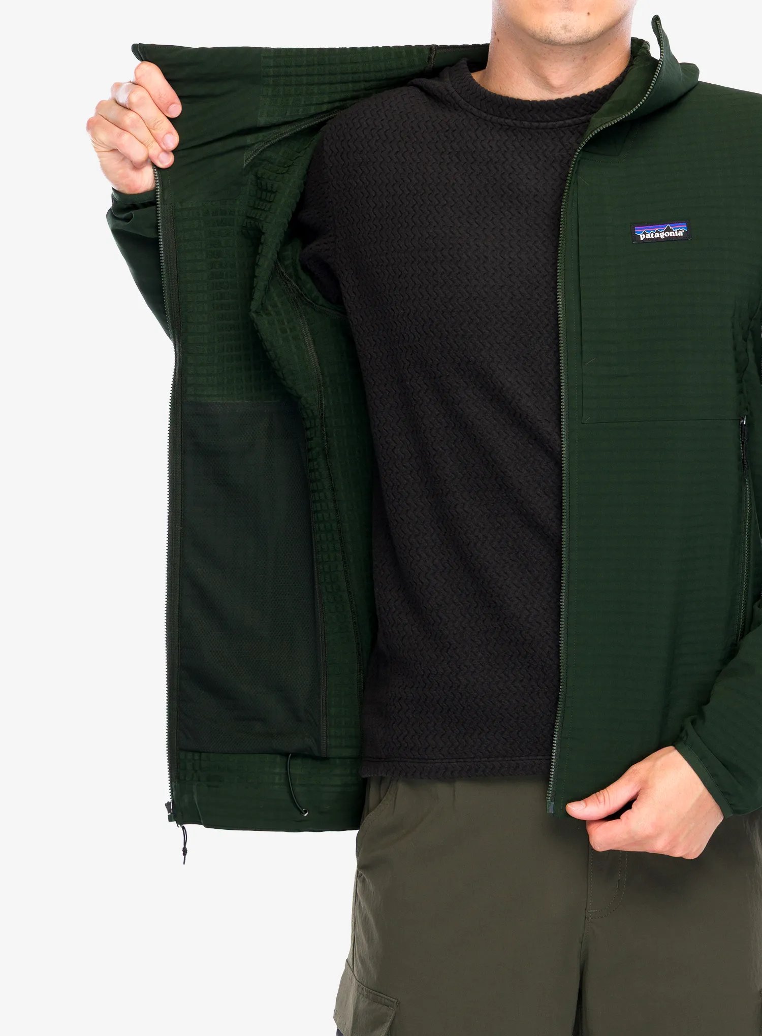 Striukė Patagonia R1 TechFace Hoody - old growth green