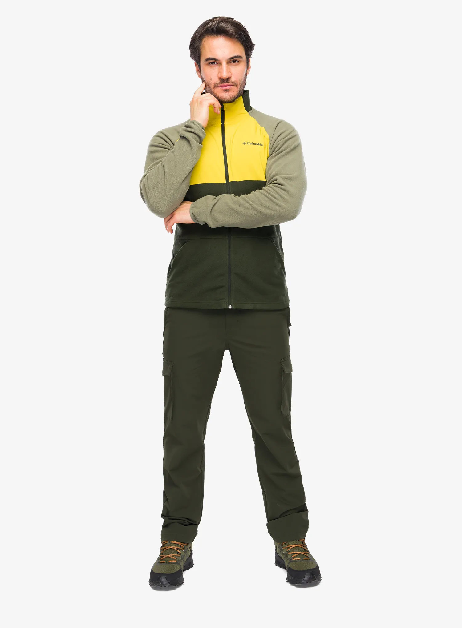 Flisinė striukė Columbia Vital Valley LW Fleece - stone green/greenscape/a.moss