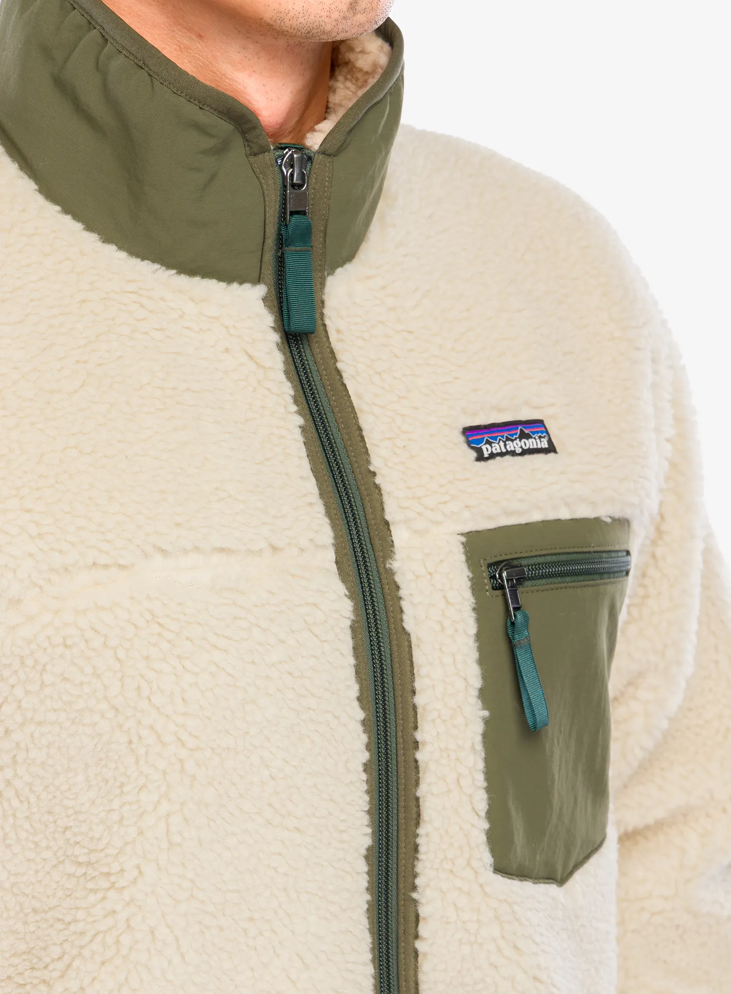 Flisinė striukė Patagonia Classic Retro-X Jacket - dark natural/basin green