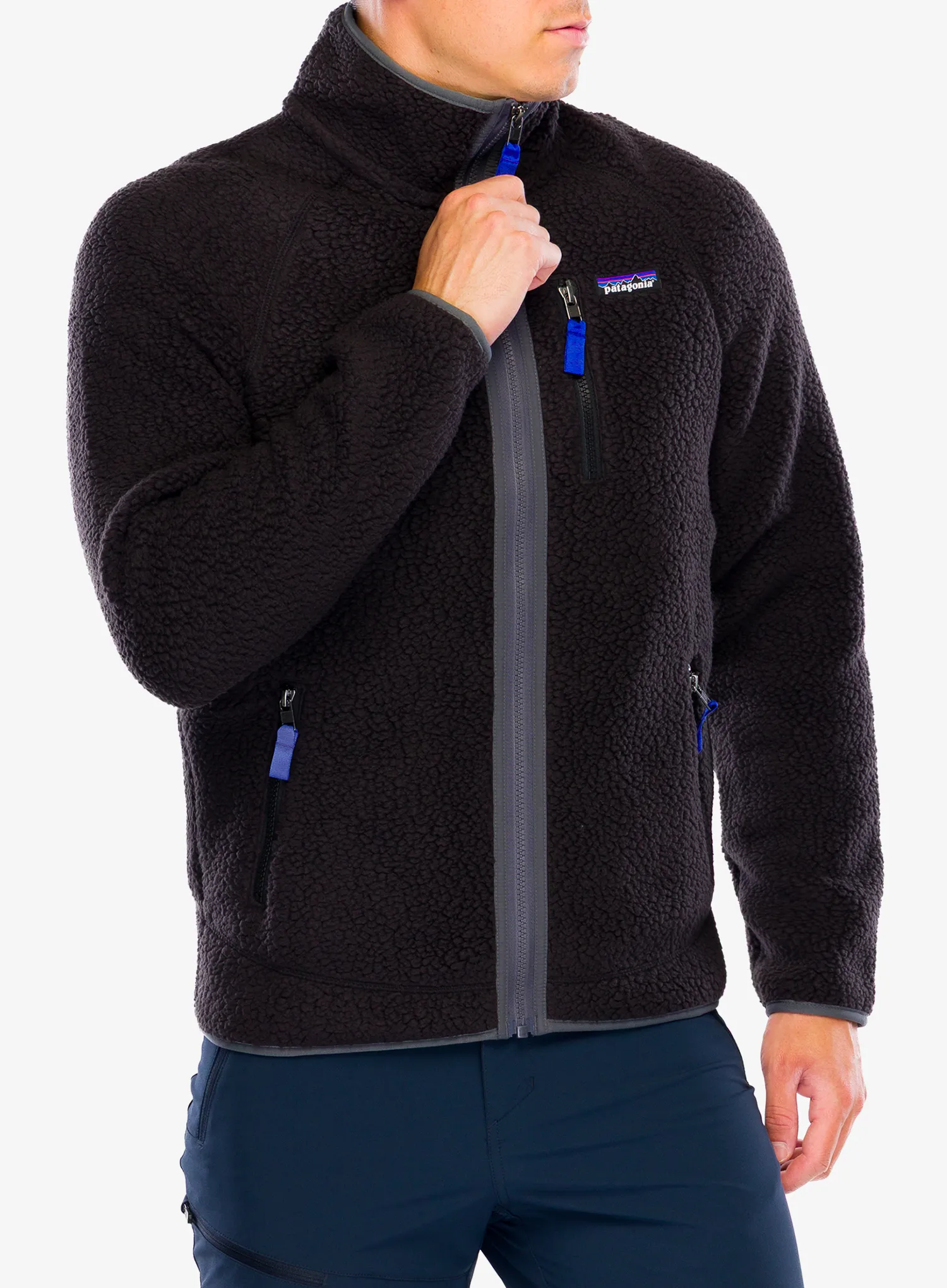 Flisinė striukė Patagonia Retro Pile Jacket - black/forge grey