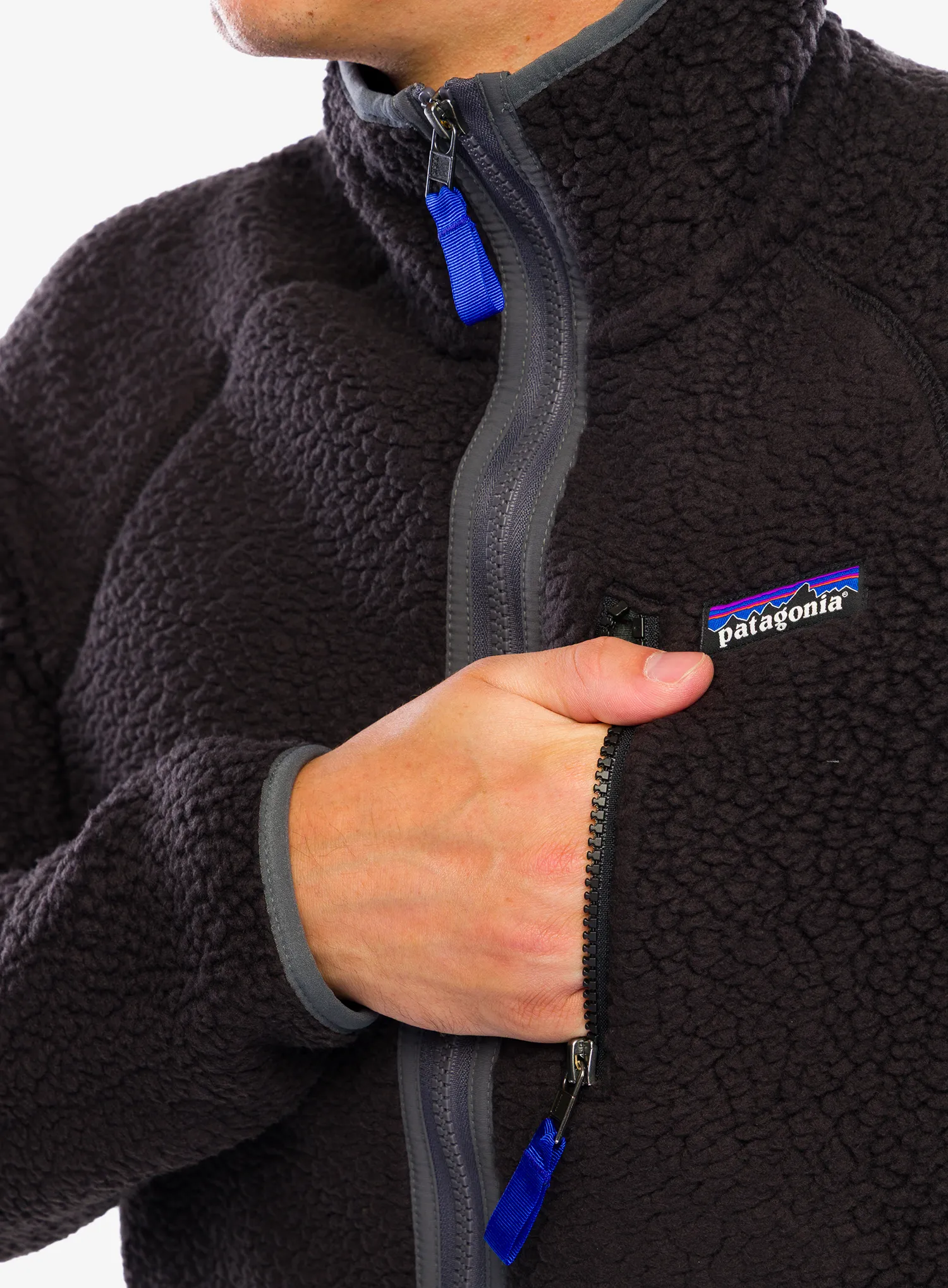 Flisinė striukė Patagonia Retro Pile Jacket - black/forge grey