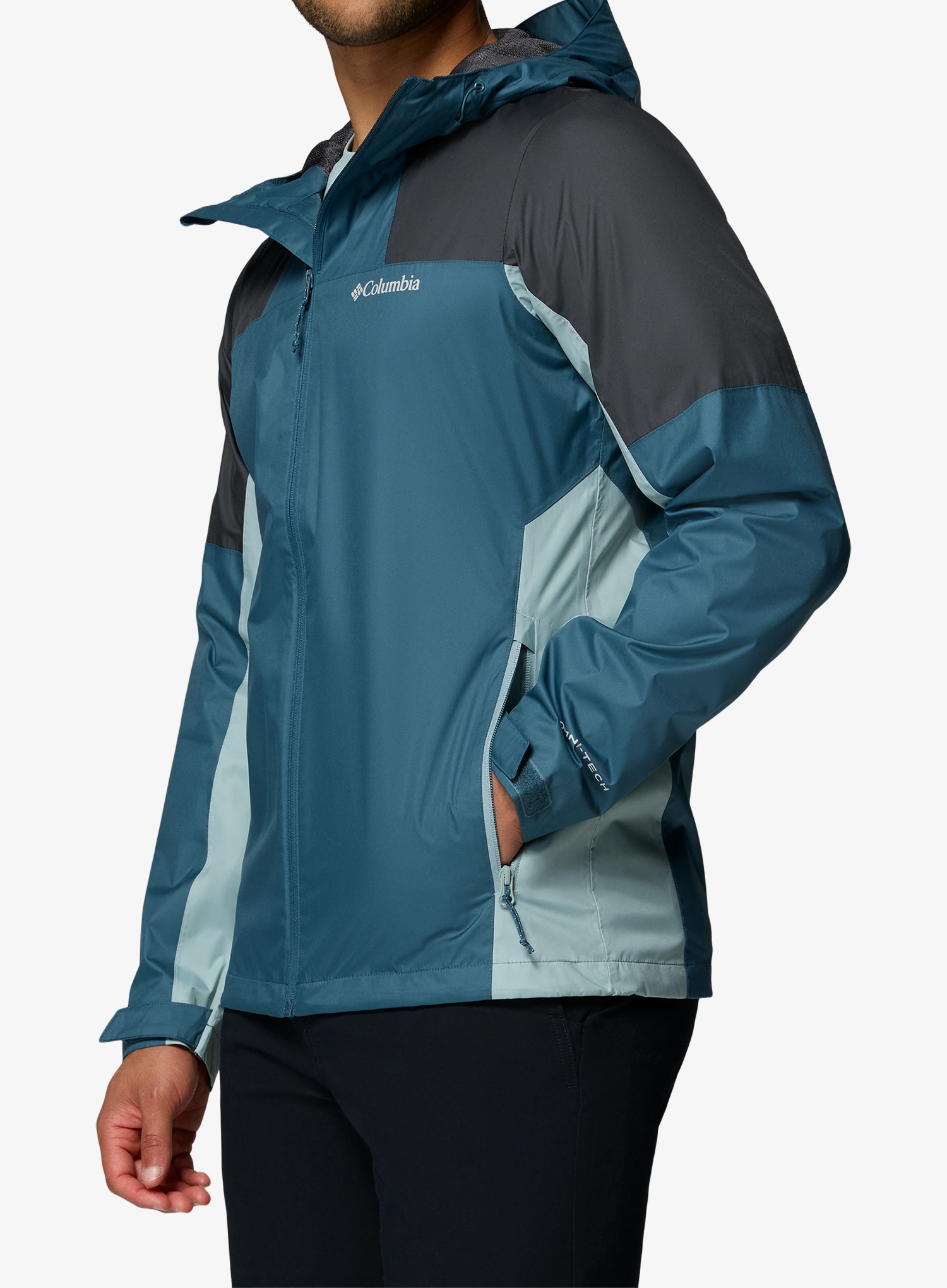 Lietaus striukė Columbia Inner Limits III Jacket - everblue/shark/crushed blue