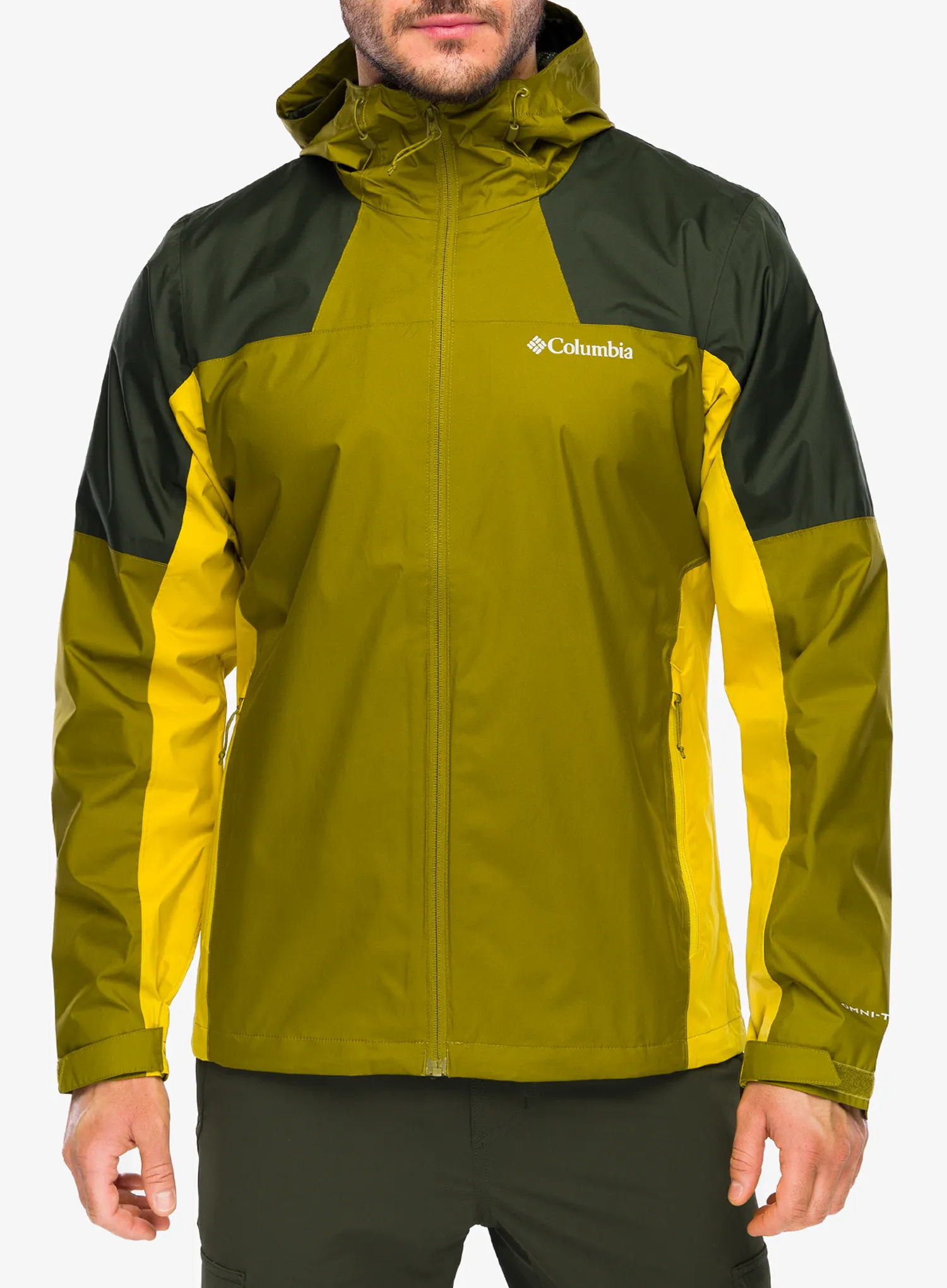 Lietaus striukė Columbia Inner Limits III Jacket - mossy green/greenscape/a.moss