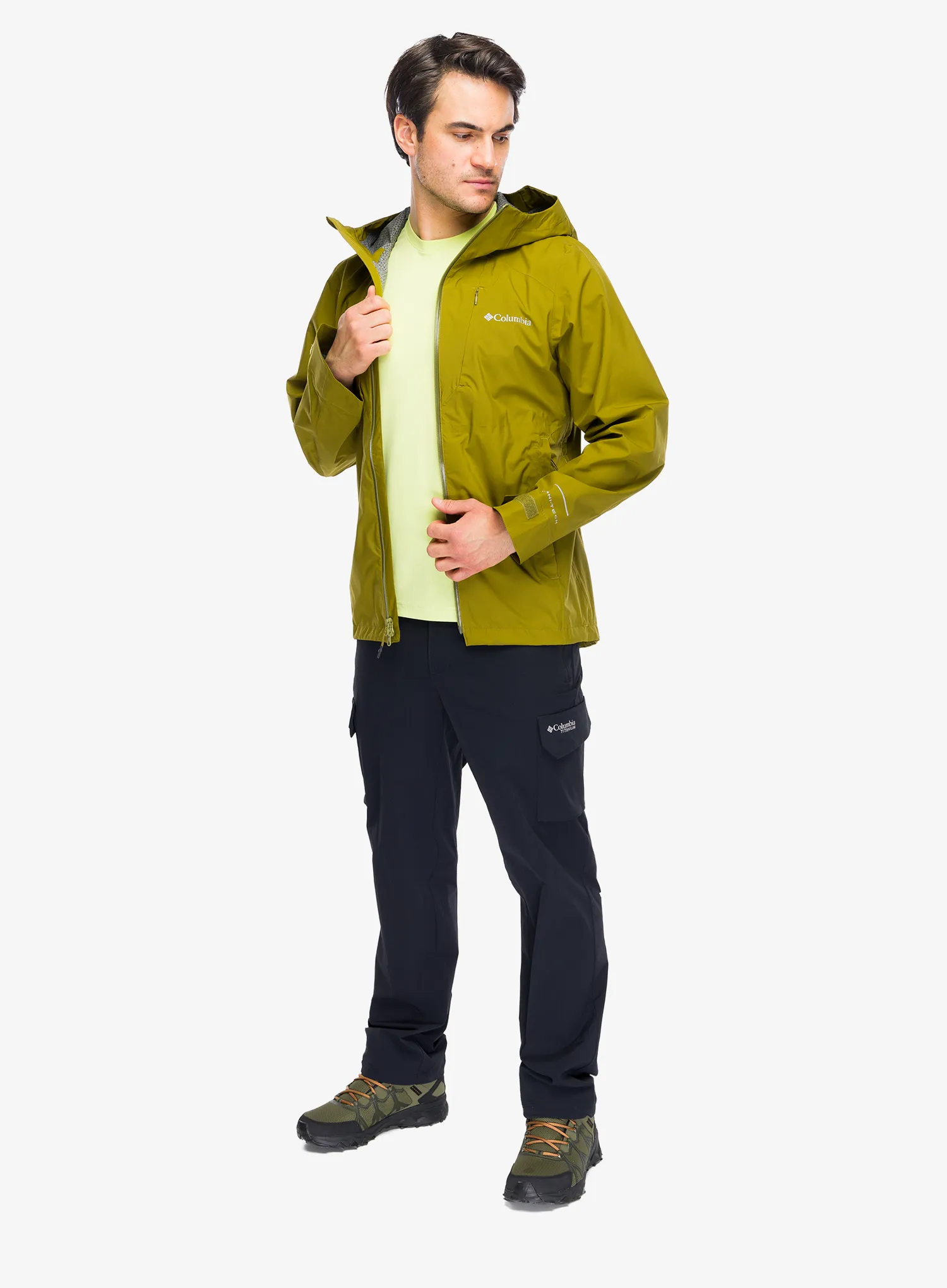 Lietaus striukė Columbia Trailborne 2.5L Shell - mossy green