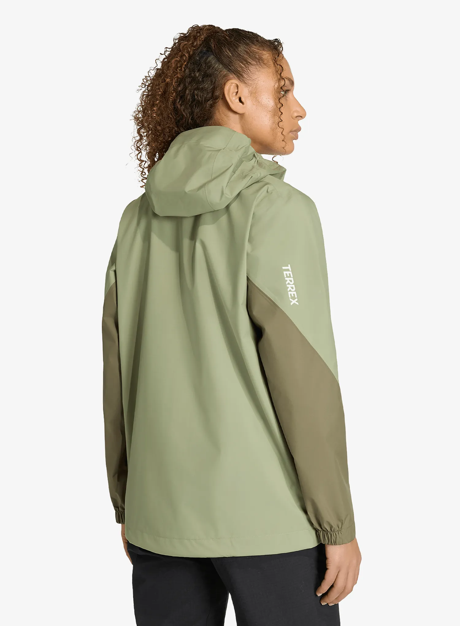 Striukė nuo lietaus moterims adidas TERREX Multi 2.5 Layer Climaproof Rain Jacket - tent green/olive strata