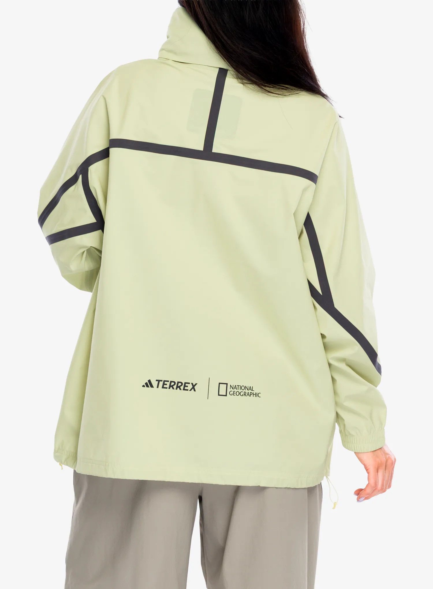 Striukė nuo lietaus moterims adidas TERREX National Geographic RAIN.RDY Jacket - powyel/powyel
