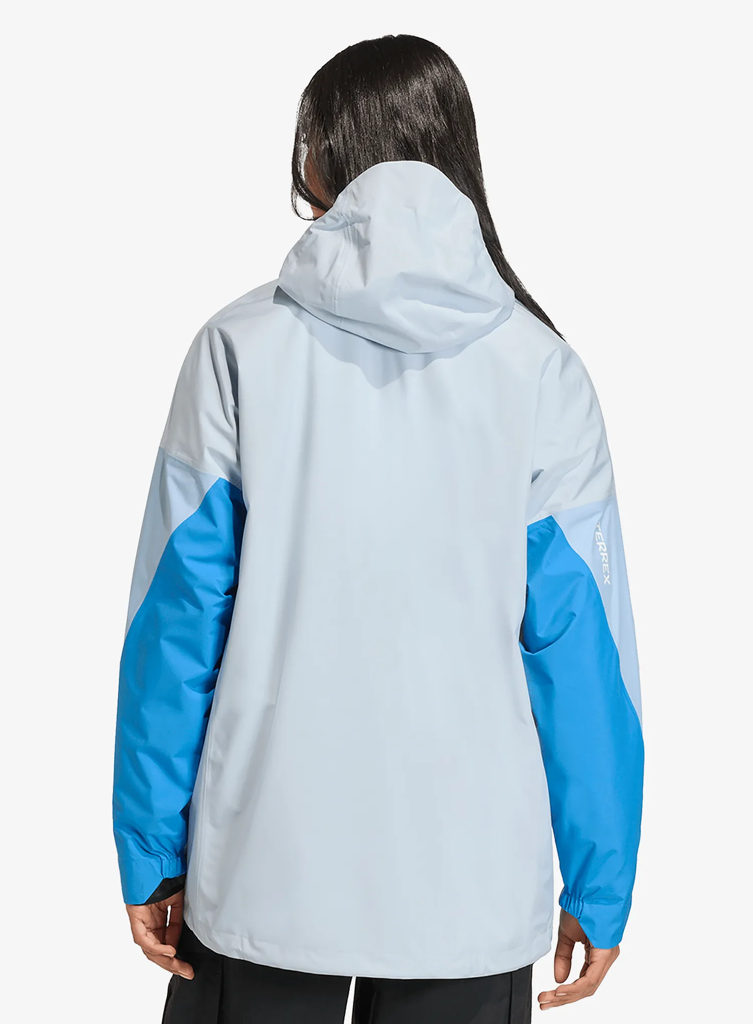 Striukė nuo lietaus moterims adidas TERREX Xploric 2.5L Climaproof Anorak - crystal sky/glow blue/ray blue