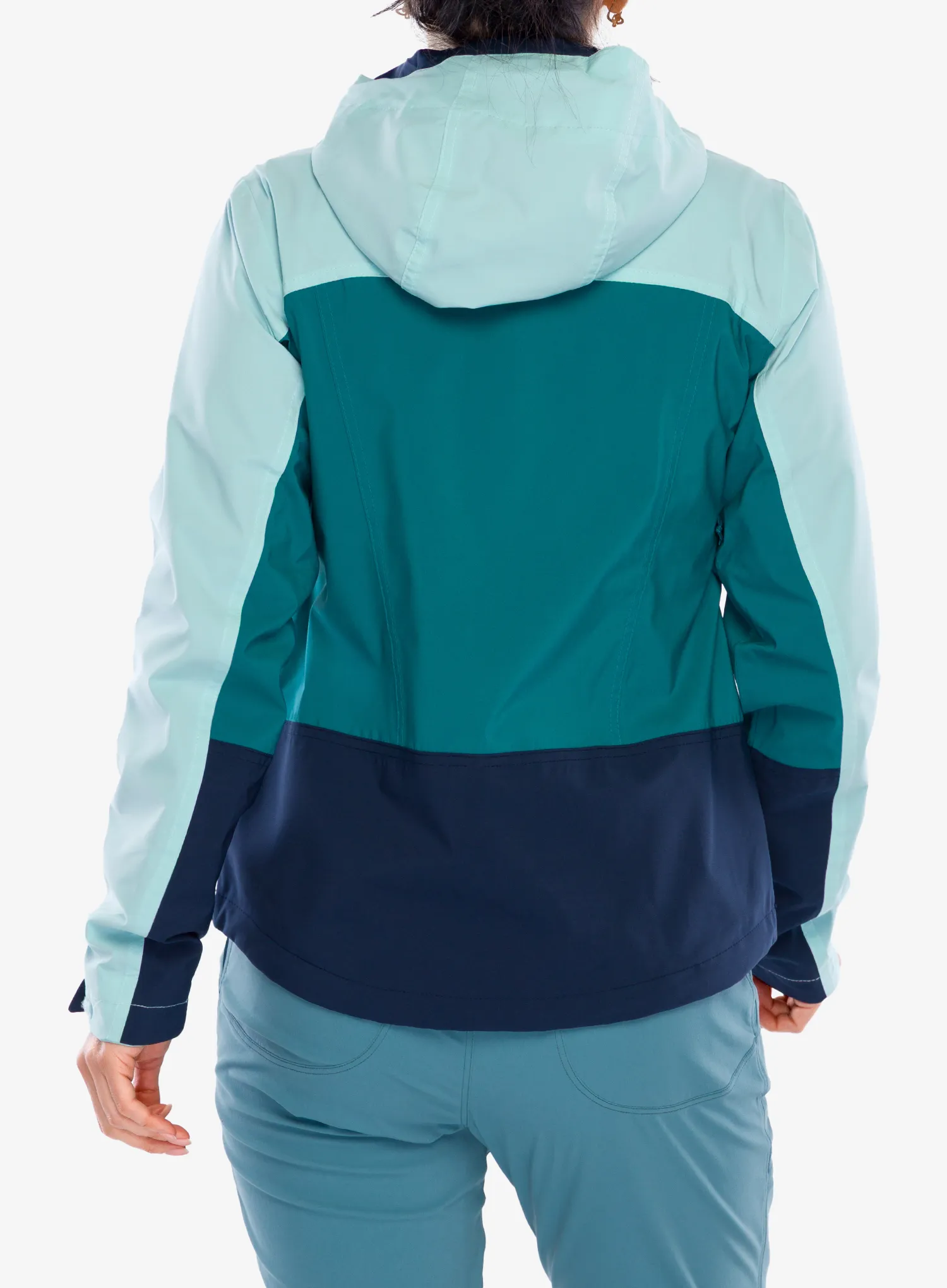 Striukė nuo lietaus moterims Columbia Boulder Falls Jacket - river blue/cl navy/spray