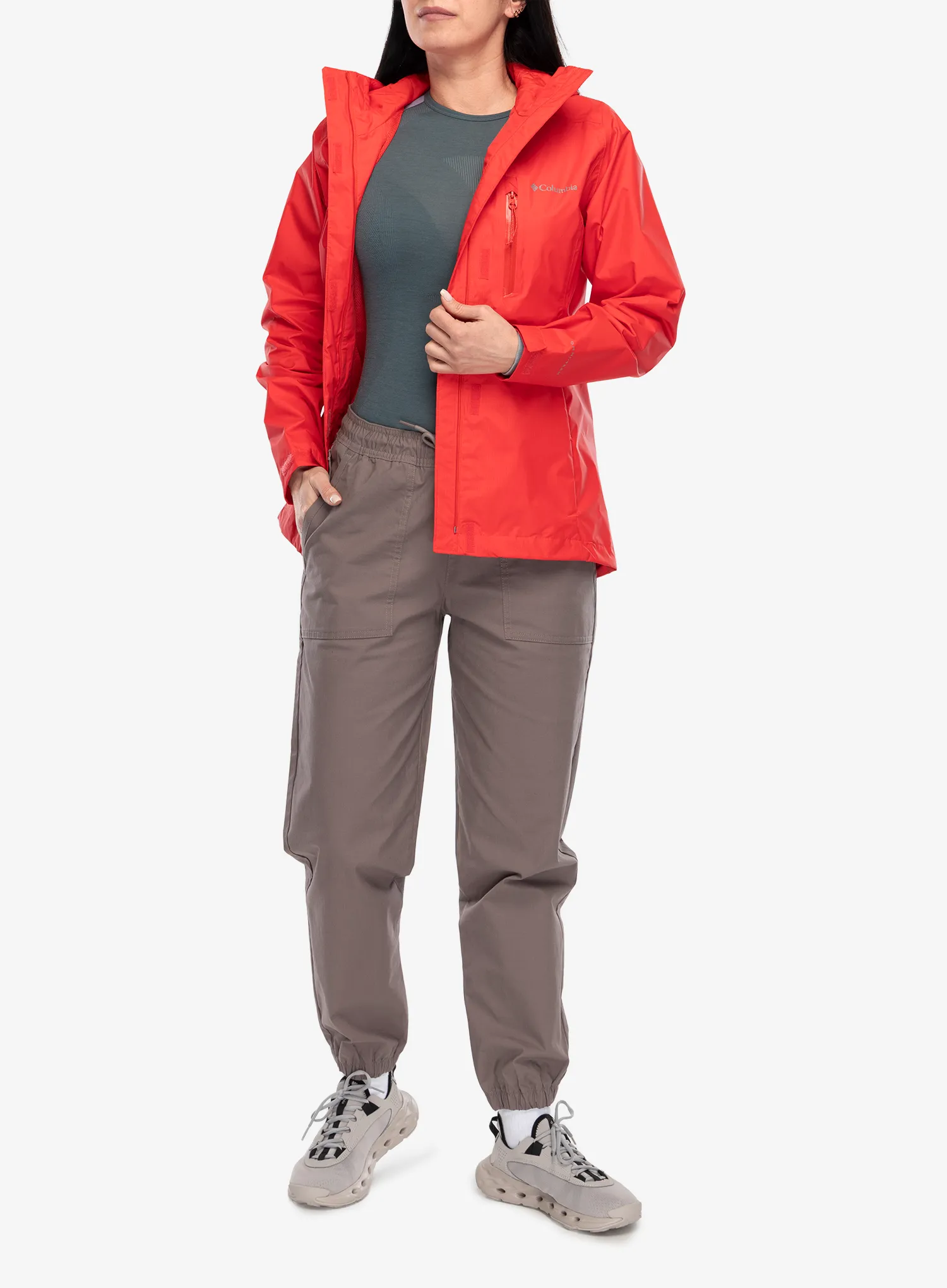 Striukė nuo lietaus moterims Columbia Pouring Adventure III Jacket - poppy red