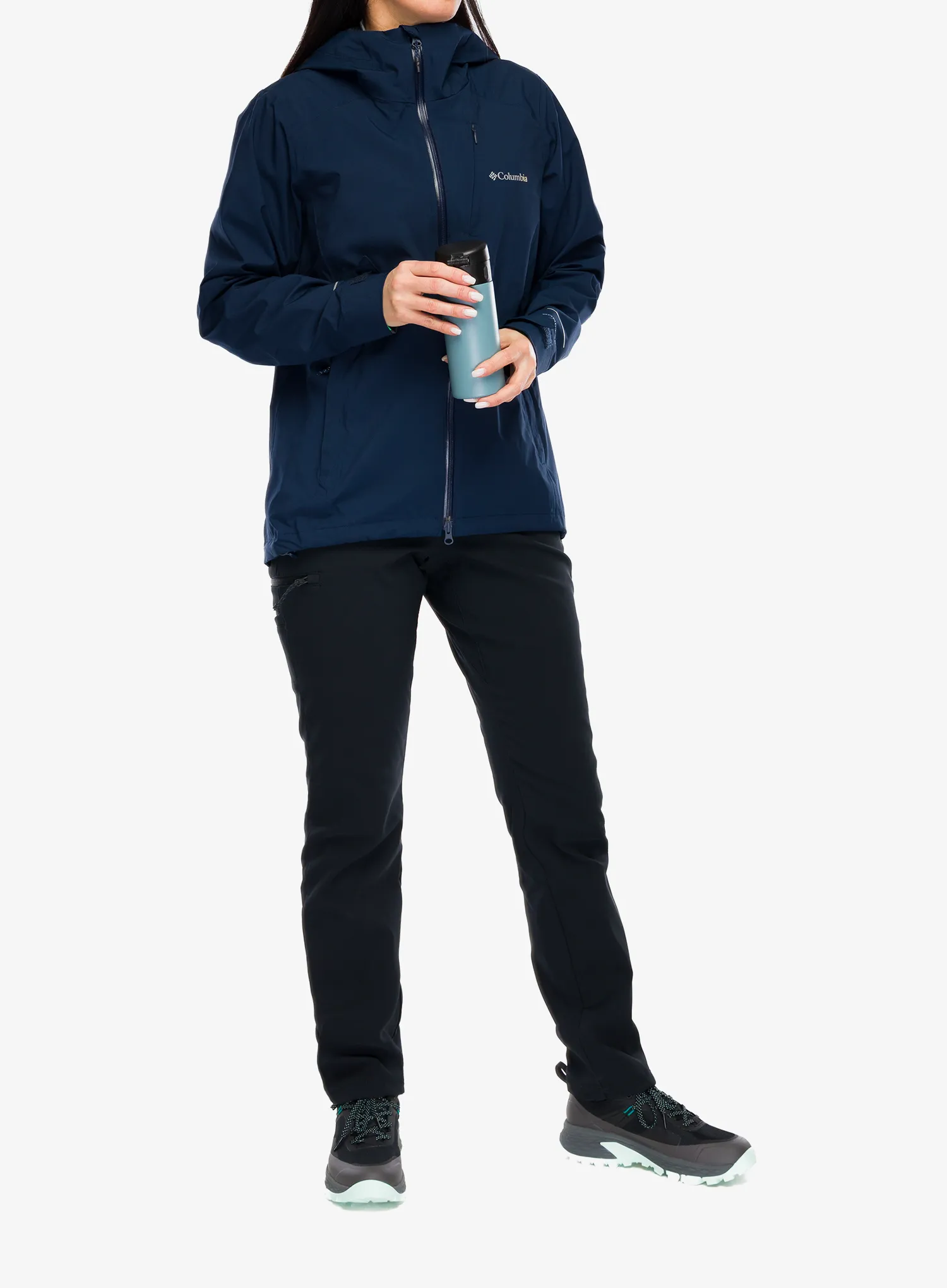 Striukė nuo lietaus moterims Columbia Trailborne 2.5L Shell - collegiate navy