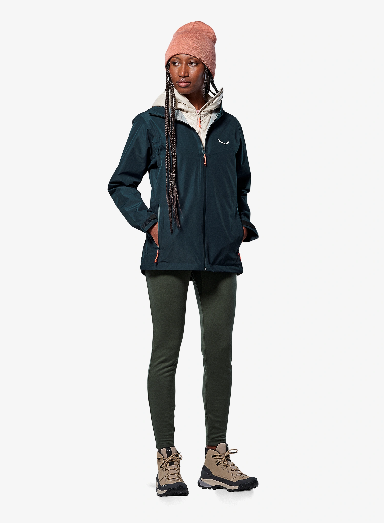Striukė nuo lietaus moterims Salewa Puez Aqua 4 PTX 2.5L Jacket - navy blazer
