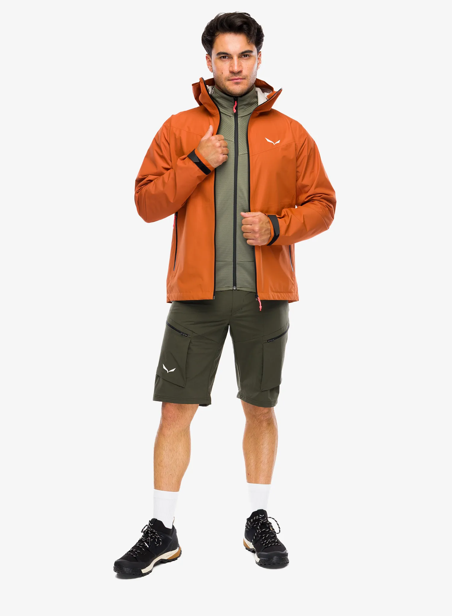 Lietaus striukė Salewa Puez Aqua 4 PTX 2,5L Jacket - bombay brown