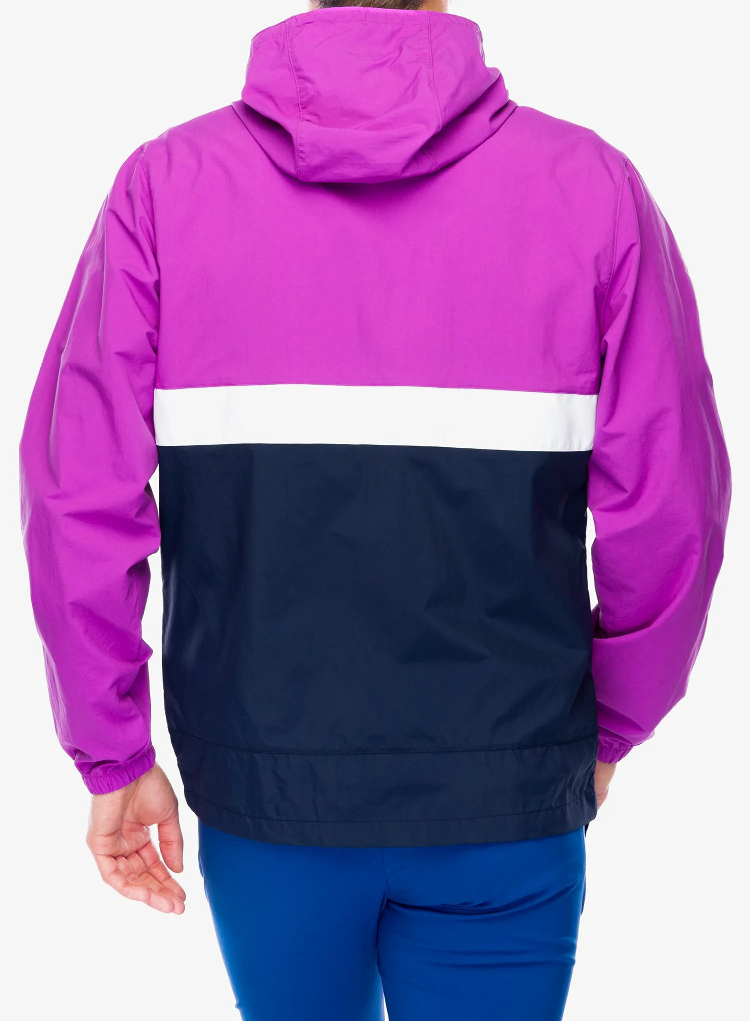 Neperpučiama striukė Columbia Spire Valley Hooded Windbreaker - razzle/collegiate navy/white