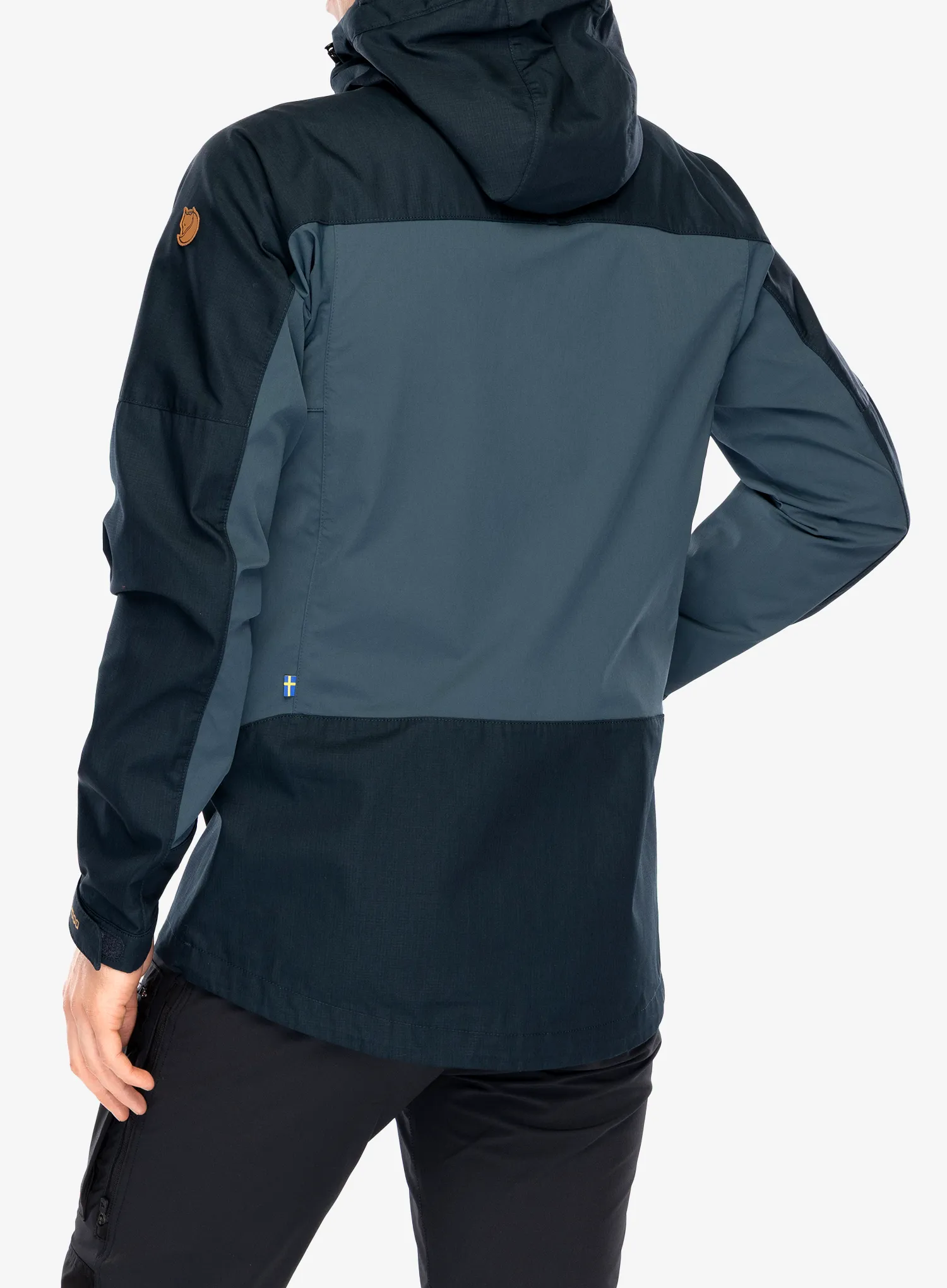 Neperpučiama striukė Fjallraven Abisko Lite Trekking Jacket - dark navy/mountain blue