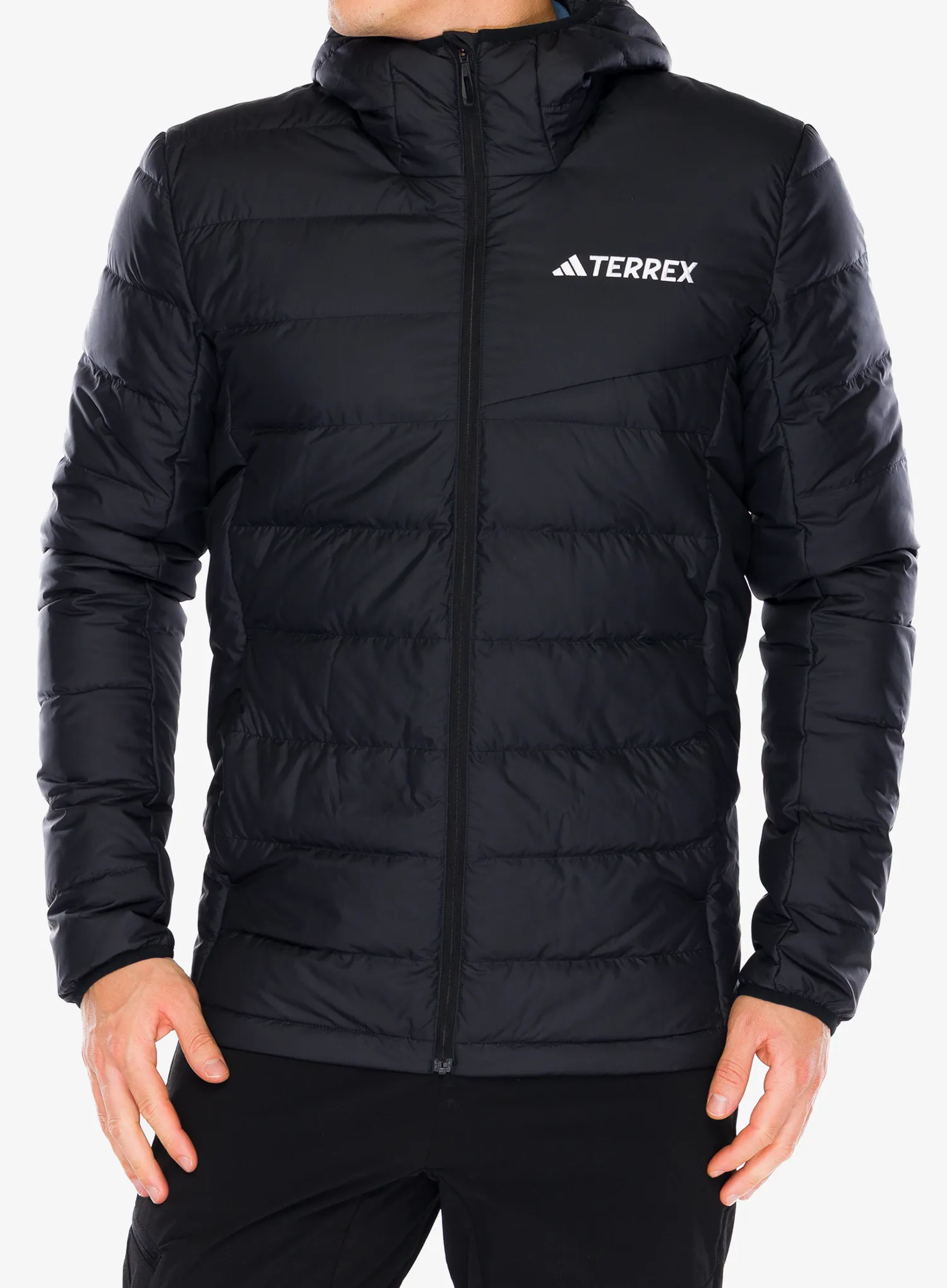 Pūkinė striukė adidas TERREX Multi Light Down Climawarm Hooded Jacket - black/black